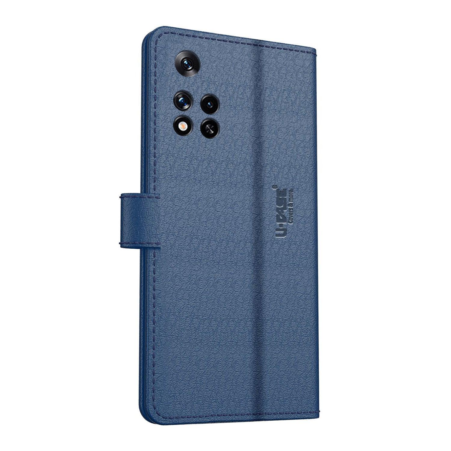 U-CASE Magnetic Flip Cover for Xiaomi Redmi Note 11 Pro Plus 5G Vegan Foldable Stand & Pocket Magnetic Closure - Aibex