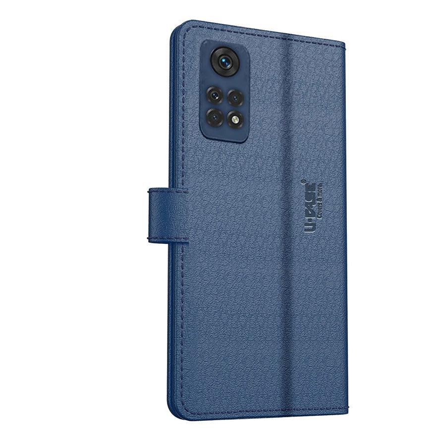 U-CASE Flip Cover for Xiaomi Redmi Note 11 Vegan Foldable Stand & Pocket Magnetic Closure - Aibex