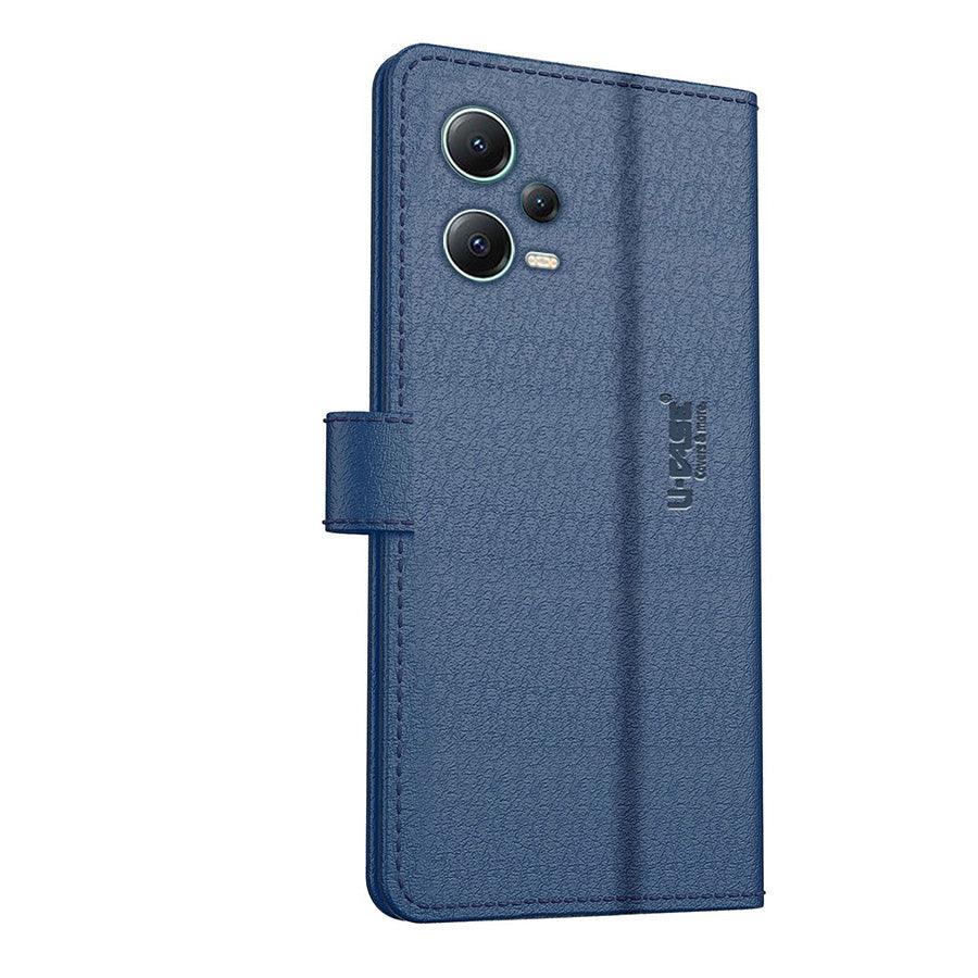 U-CASE Flip Cover for Xiaomi Redmi Note 12 5G / Poco X5 5G Vegan Foldable Stand & Pocket Magnetic Closure - Aibex