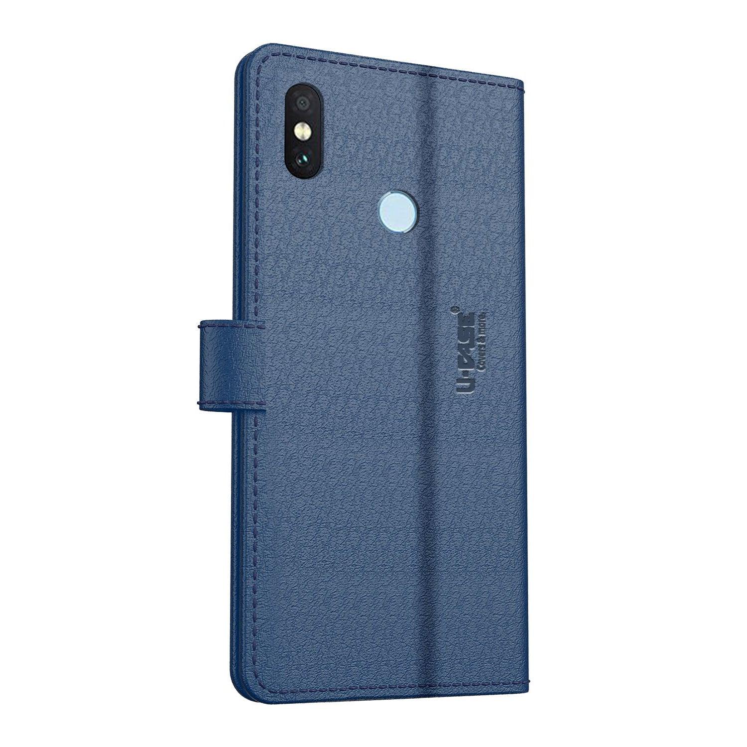 U-CASE Magnetic Flip Cover for Xiaomi Redmi Note 5 Pro Vegan Foldable Stand & Pocket Magnetic Closure - Aibex