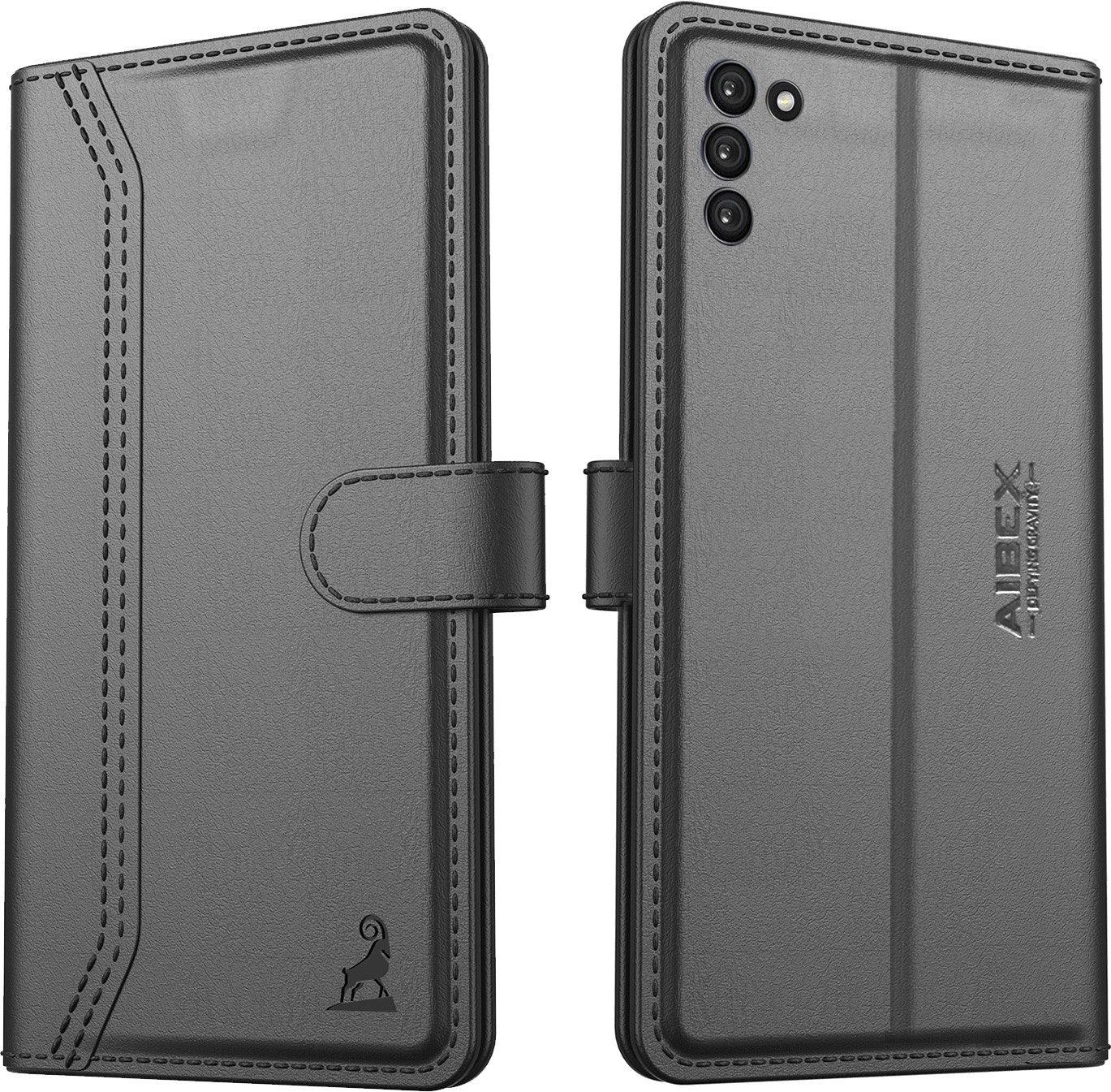 Oppo A53s 5G Aibex PU Leather Flip Cover Foldable Stand & Pocket Magnetic Closure - Aibex