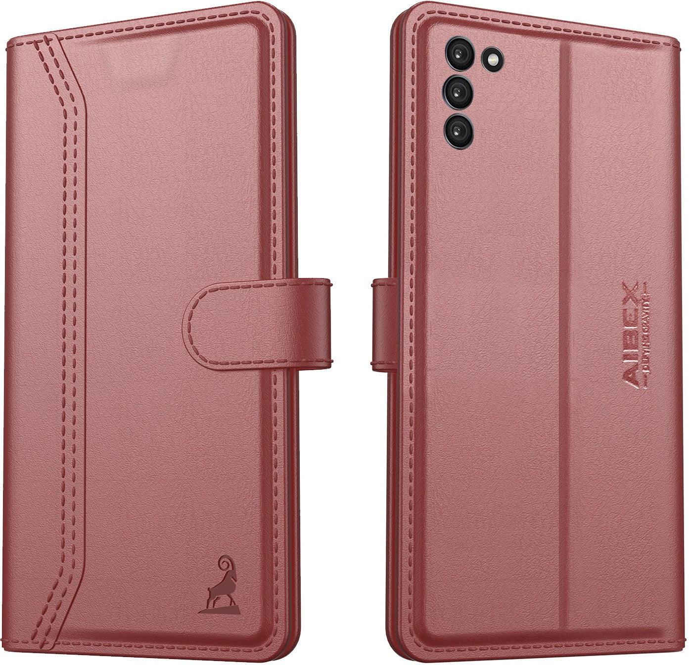 Oppo A53s 5G Aibex PU Leather Flip Cover Foldable Stand & Pocket Magnetic Closure - Aibex