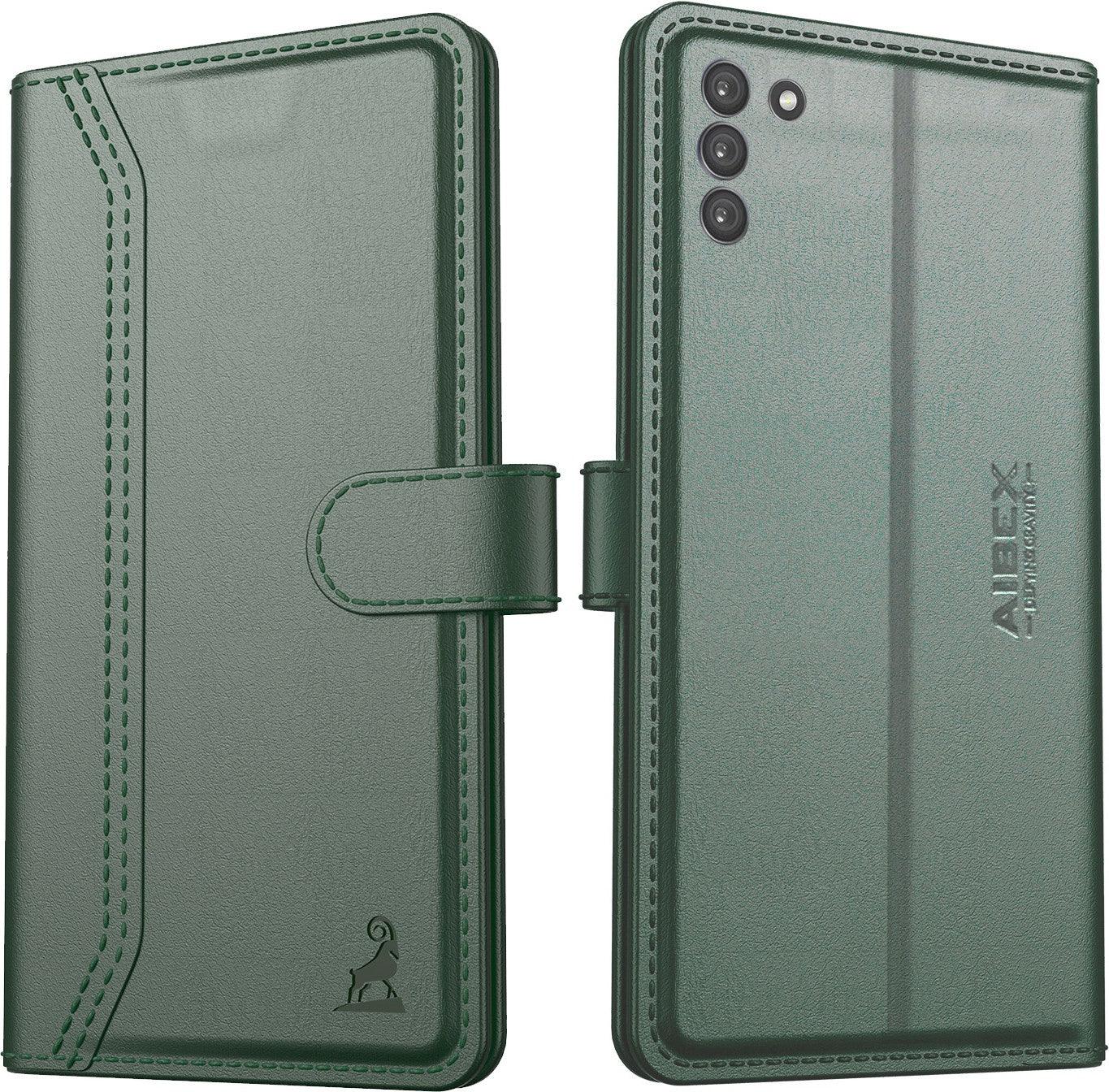 Oppo A53s 5G Aibex PU Leather Flip Cover Foldable Stand & Pocket Magnetic Closure - Aibex
