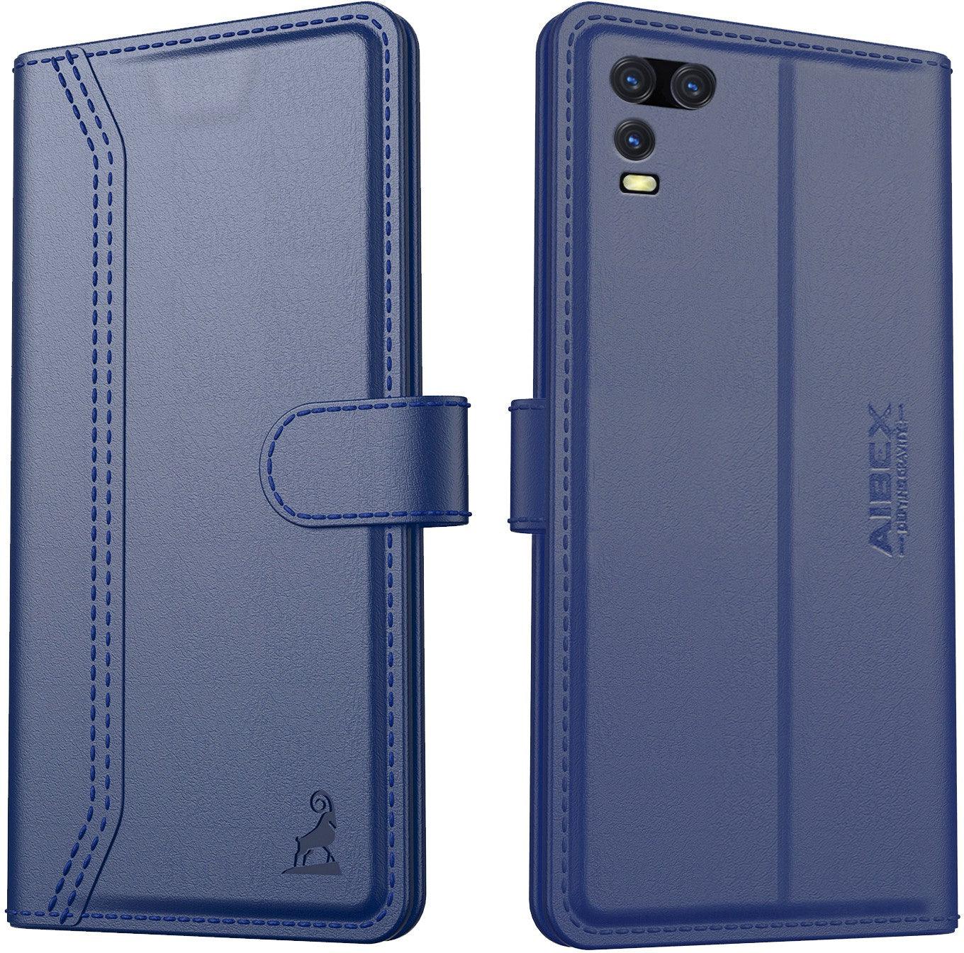 Oppo A54 Aibex PU Leather Flip Cover Foldable Stand & Pocket Magnetic Closure - Aibex