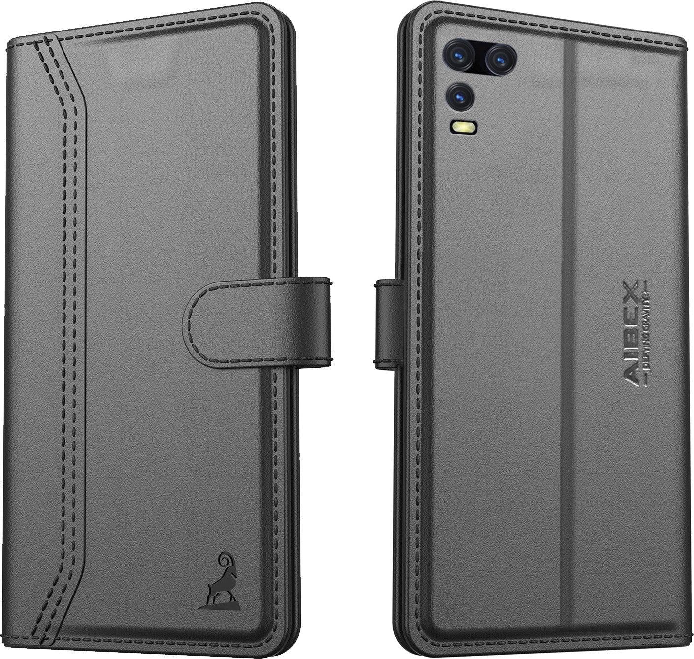 Oppo A54 Aibex PU Leather Flip Cover Foldable Stand & Pocket Magnetic Closure - Aibex