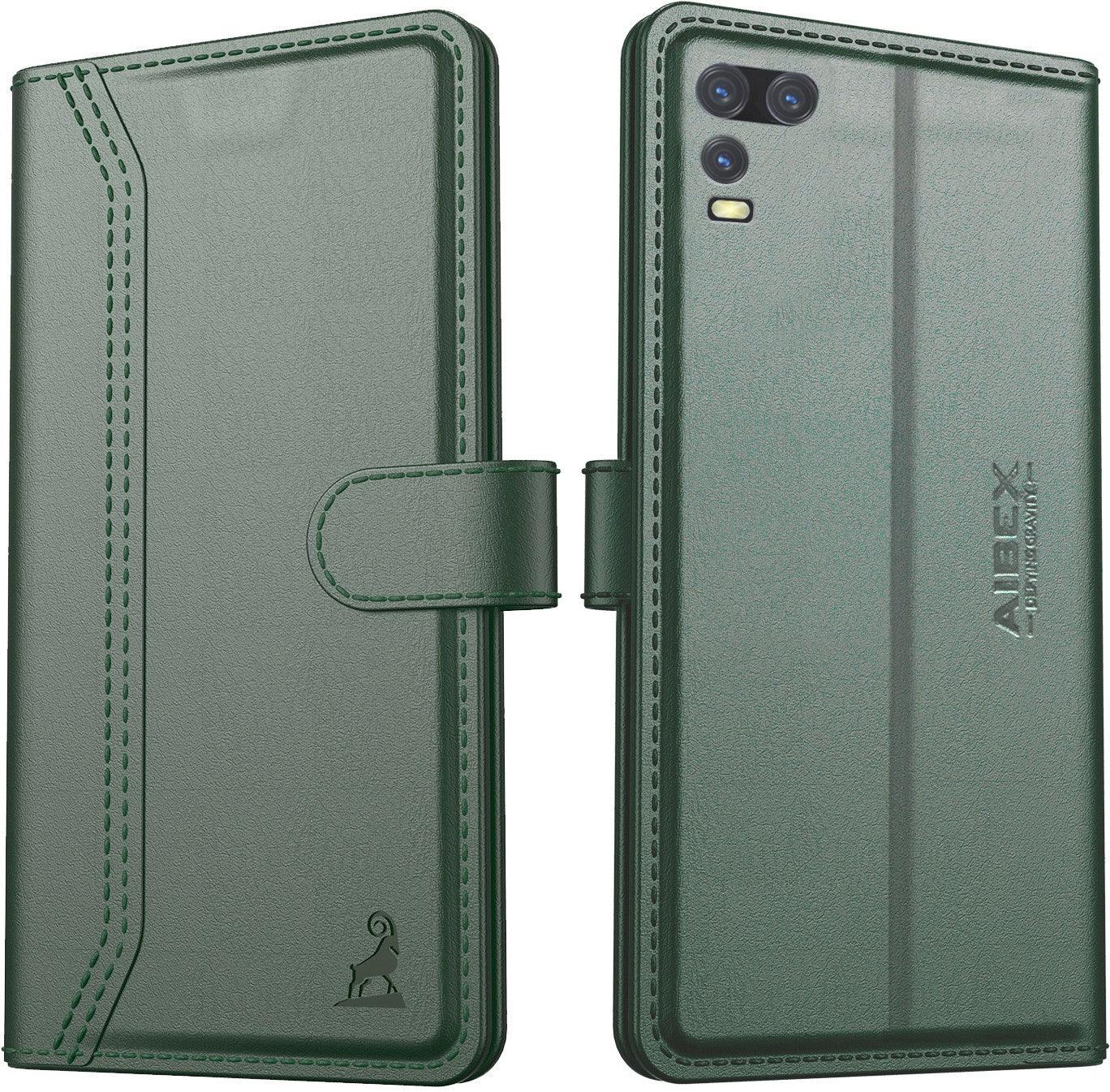 Oppo A54 Aibex PU Leather Flip Cover Foldable Stand & Pocket Magnetic Closure - Aibex