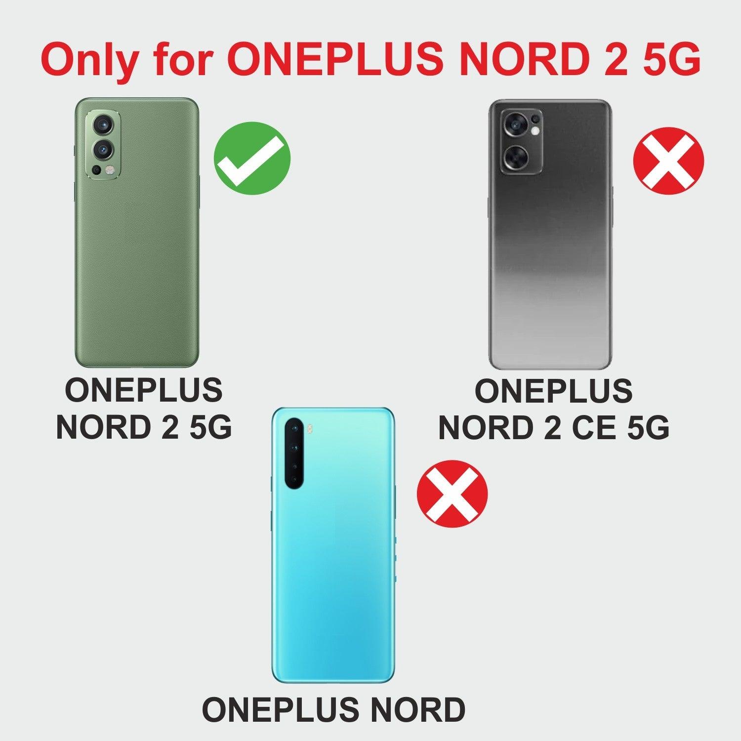 OnePlus Nord 2 5G Aibex PU Leather Flip Cover Foldable Stand & Pocket Magnetic Closure - Aibex