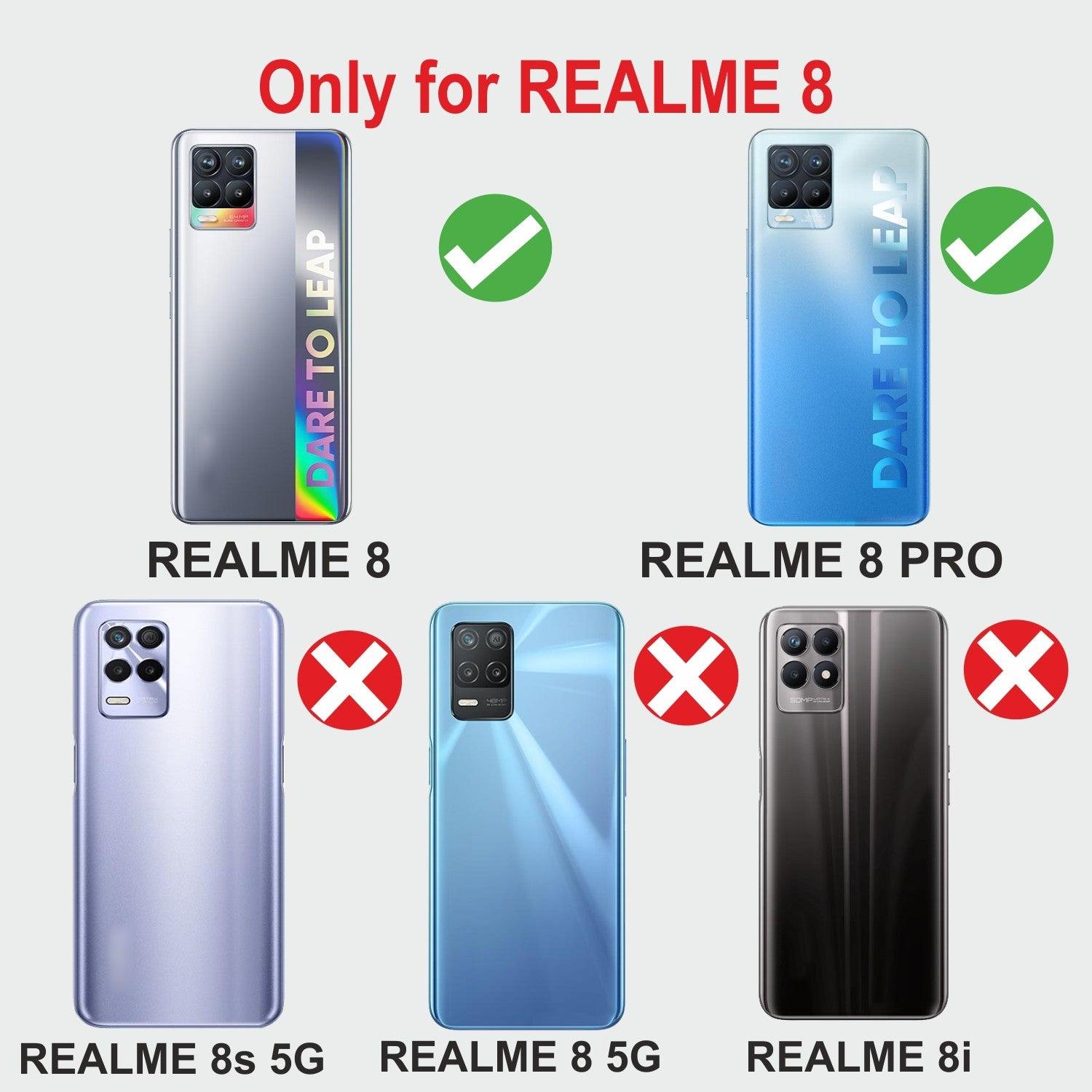 Realme 8 Aibex PU Leather Flip Cover Foldable Stand & Pocket Magnetic Closure - Aibex