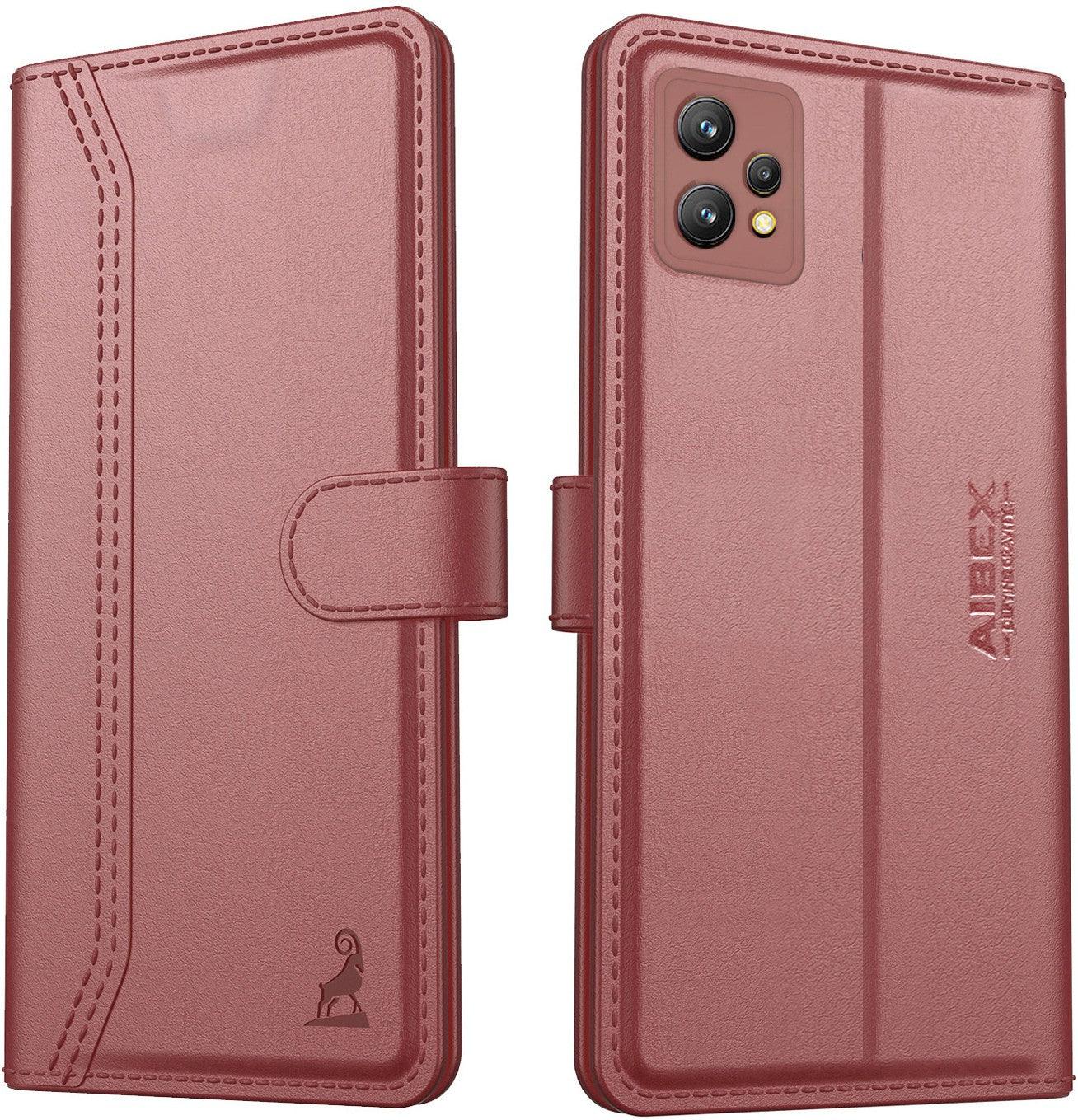 Realme 9 4G/ Realme 9 Pro Plus 5G Aibex PU Leather Flip Cover Foldable Stand - Aibex