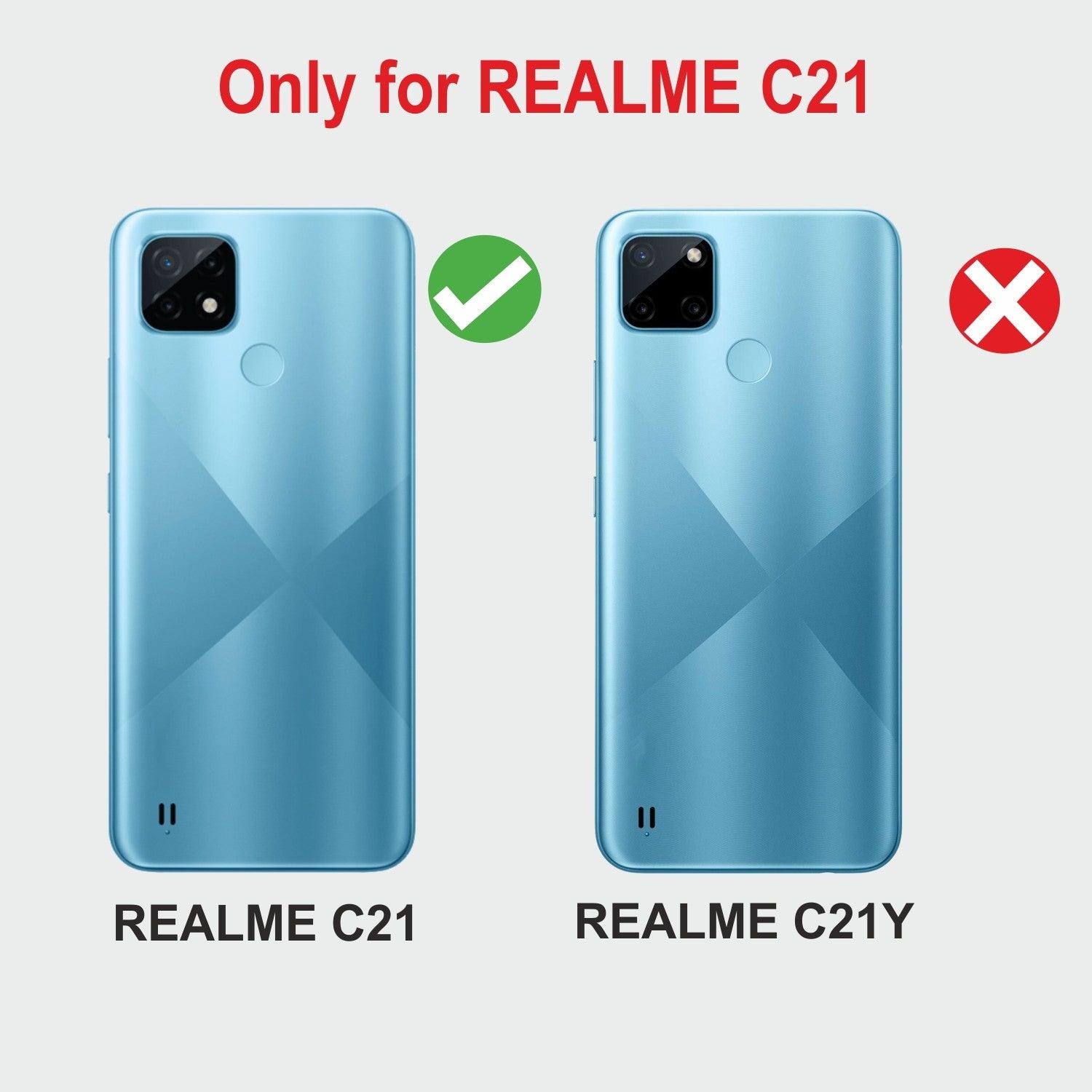 Realme C21 Aibex PU Leather Flip Cover Foldable Stand & Pocket Magnetic Closure - Aibex
