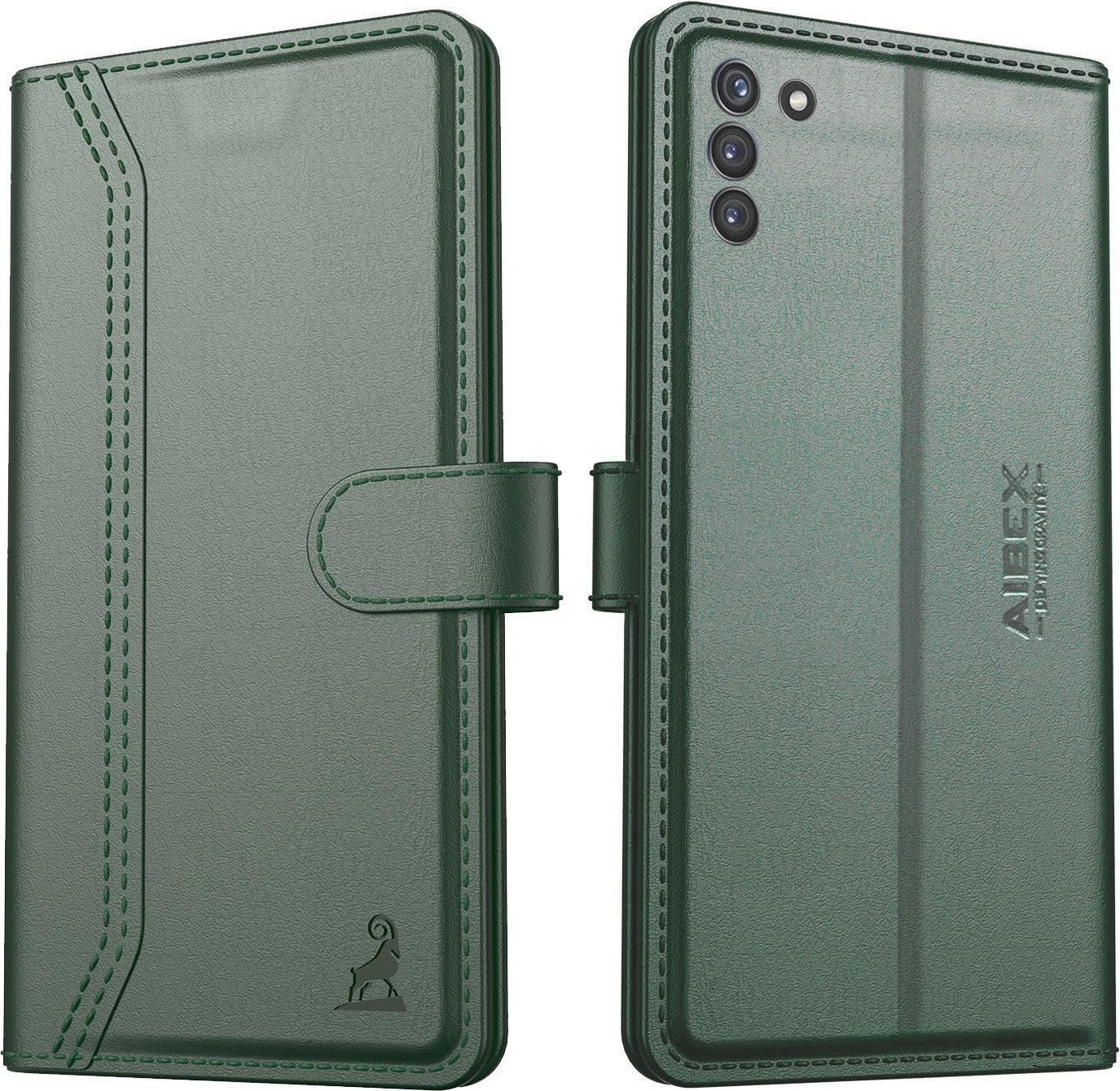 Samsung Galaxy A03S Aibex PU Leather Flip Cover Foldable Stand & Pocket Magnetic Closure - Aibex