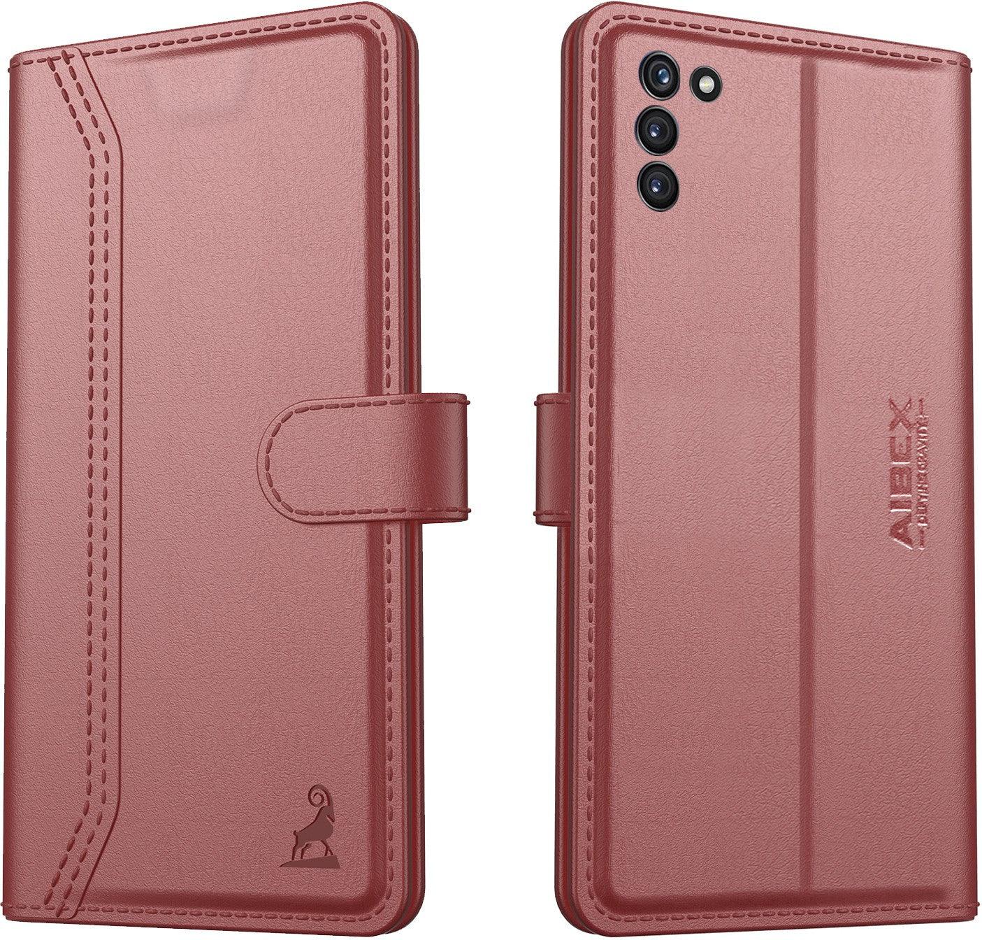 Samsung Galaxy Note 20 Aibex PU Leather Flip Cover Foldable Stand & Pocket Magnetic Closure - Aibex