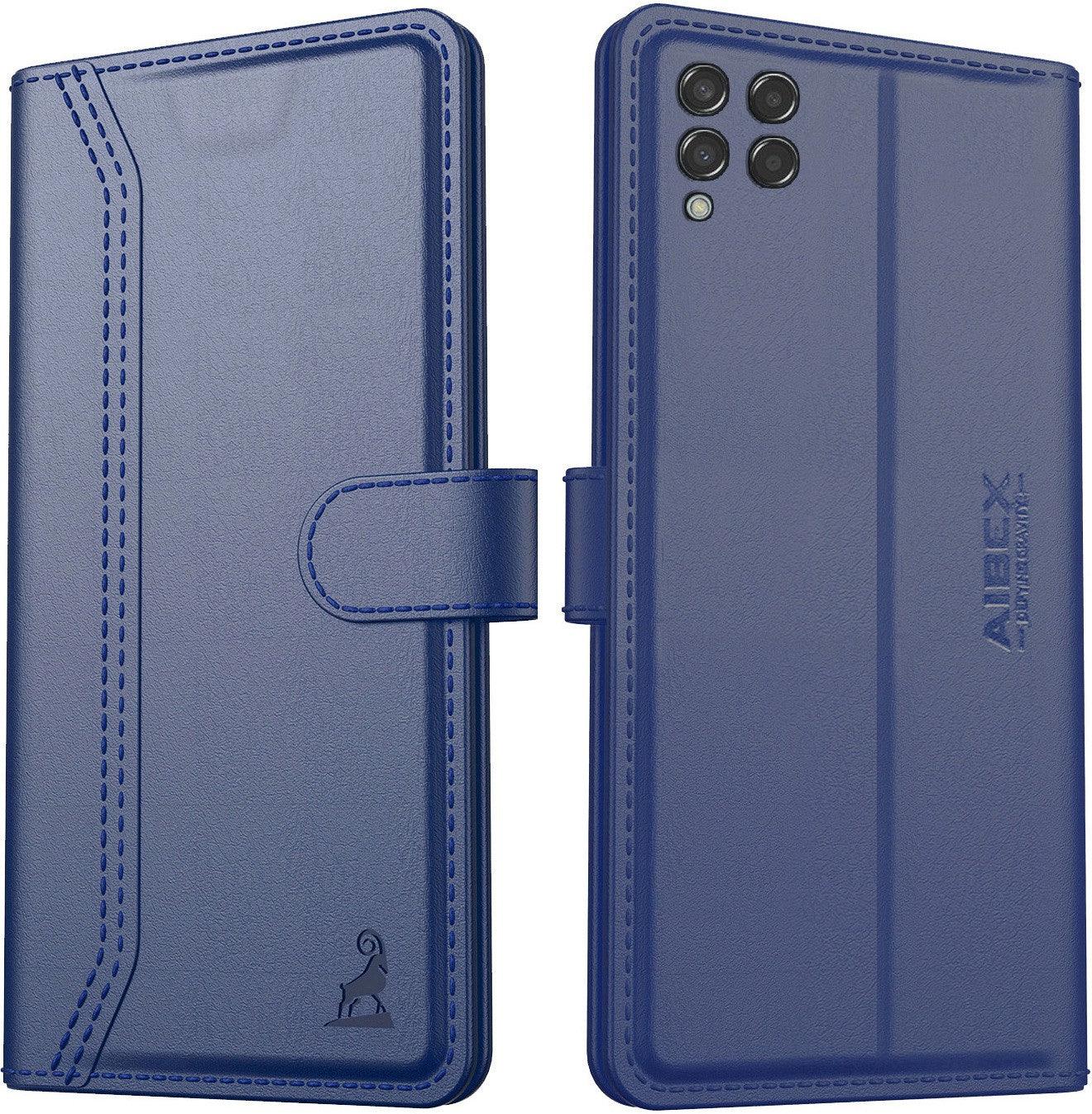 Samsung Galaxy M33 5G Aibex PU Leather Flip Cover Foldable Stand & Pocket Magnetic Closure - Aibex