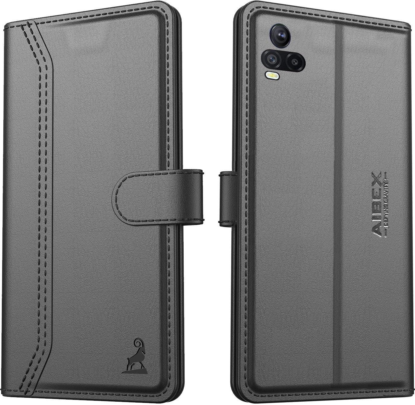 Vivo Y73 Aibex PU Leather Flip Cover Foldable Stand & Pocket Magnetic Closure - Aibex