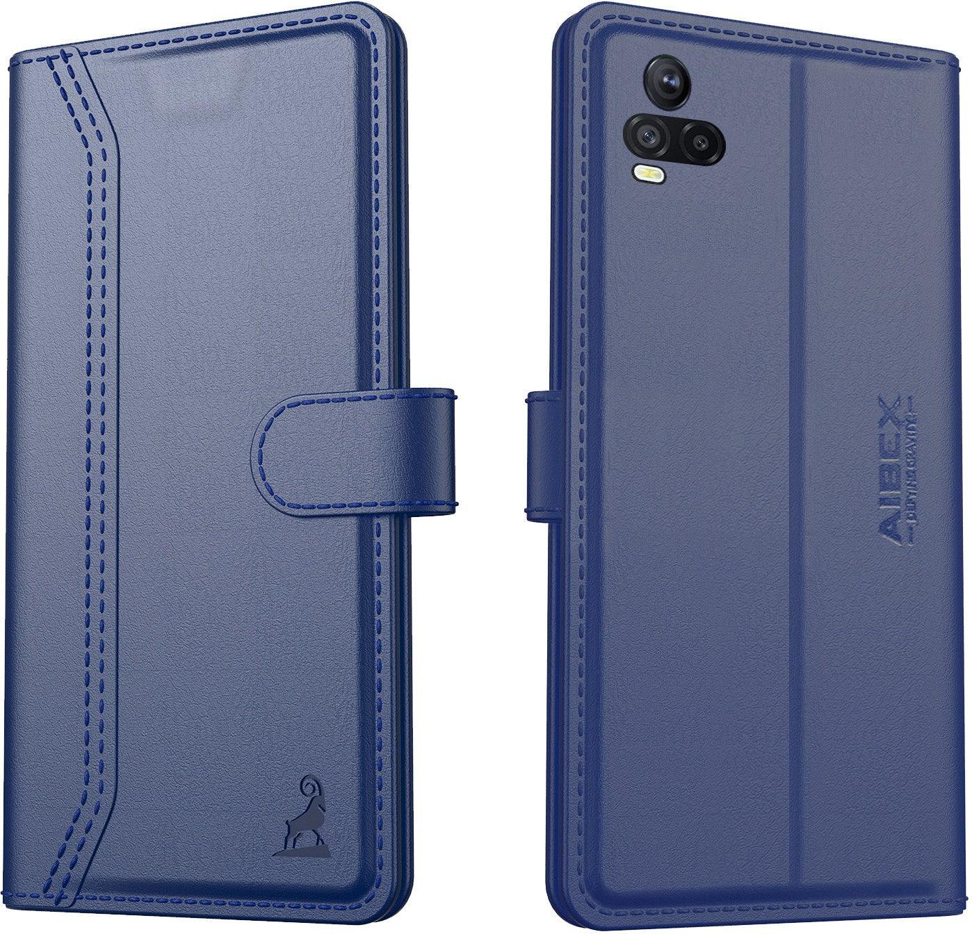 Vivo Y73 Aibex PU Leather Flip Cover Foldable Stand & Pocket Magnetic Closure - Aibex