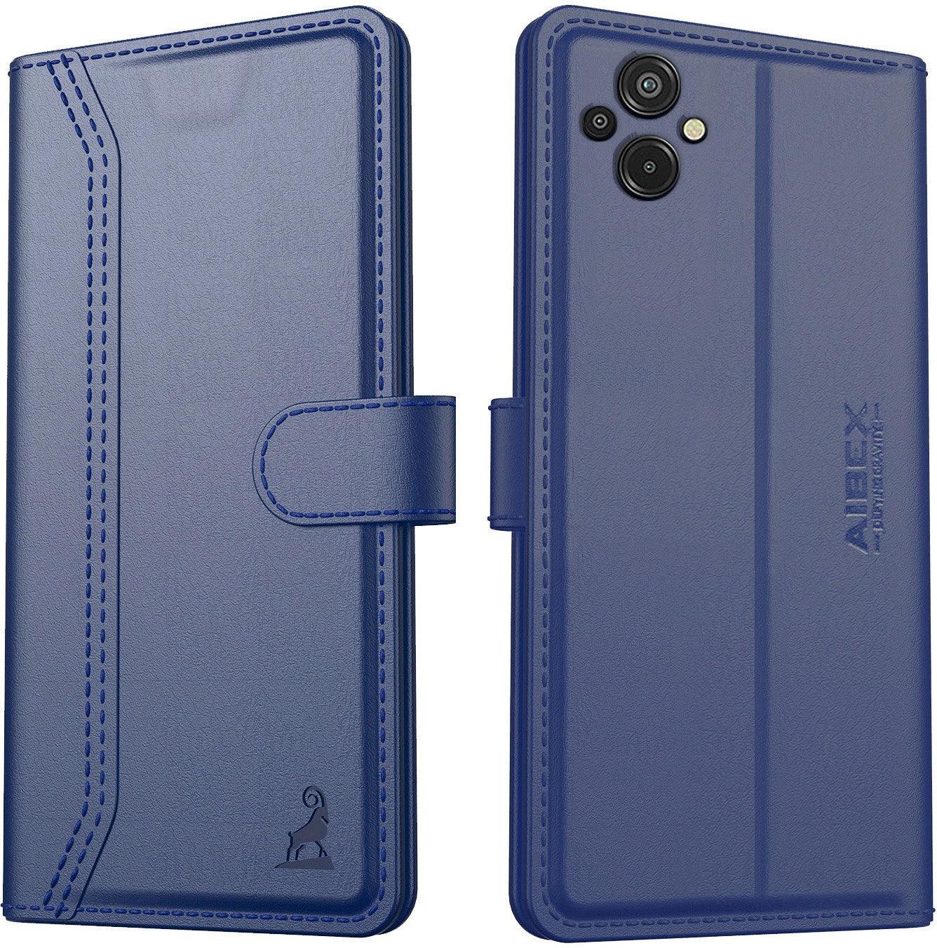 Xiaomi Redmi 11 Prime 4G Aibex PU Leather Flip Cover Foldable Stand & Pocket Magnetic Closure - Aibex