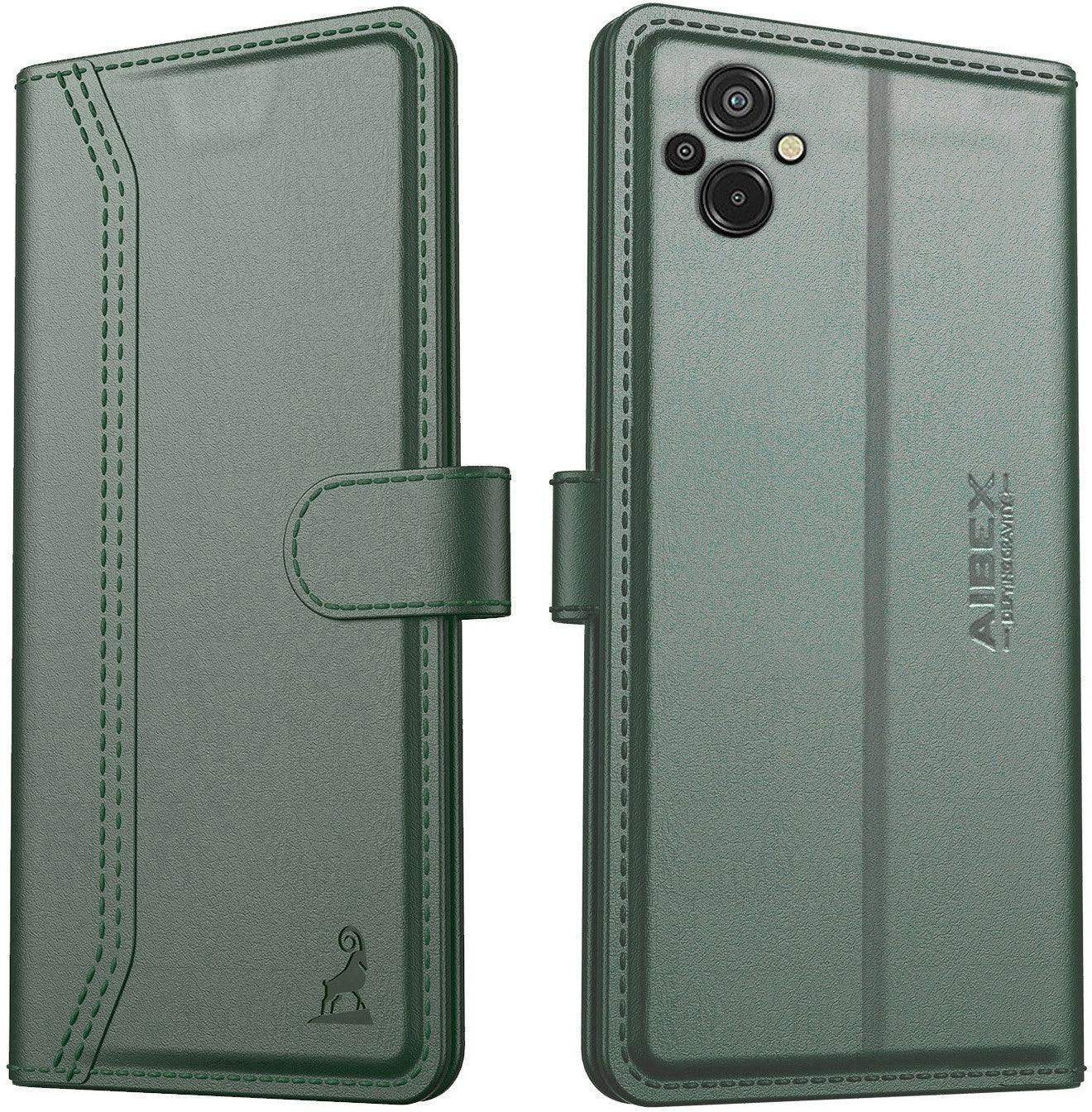 Xiaomi Redmi 11 Prime 4G Aibex PU Leather Flip Cover Foldable Stand & Pocket Magnetic Closure - Aibex