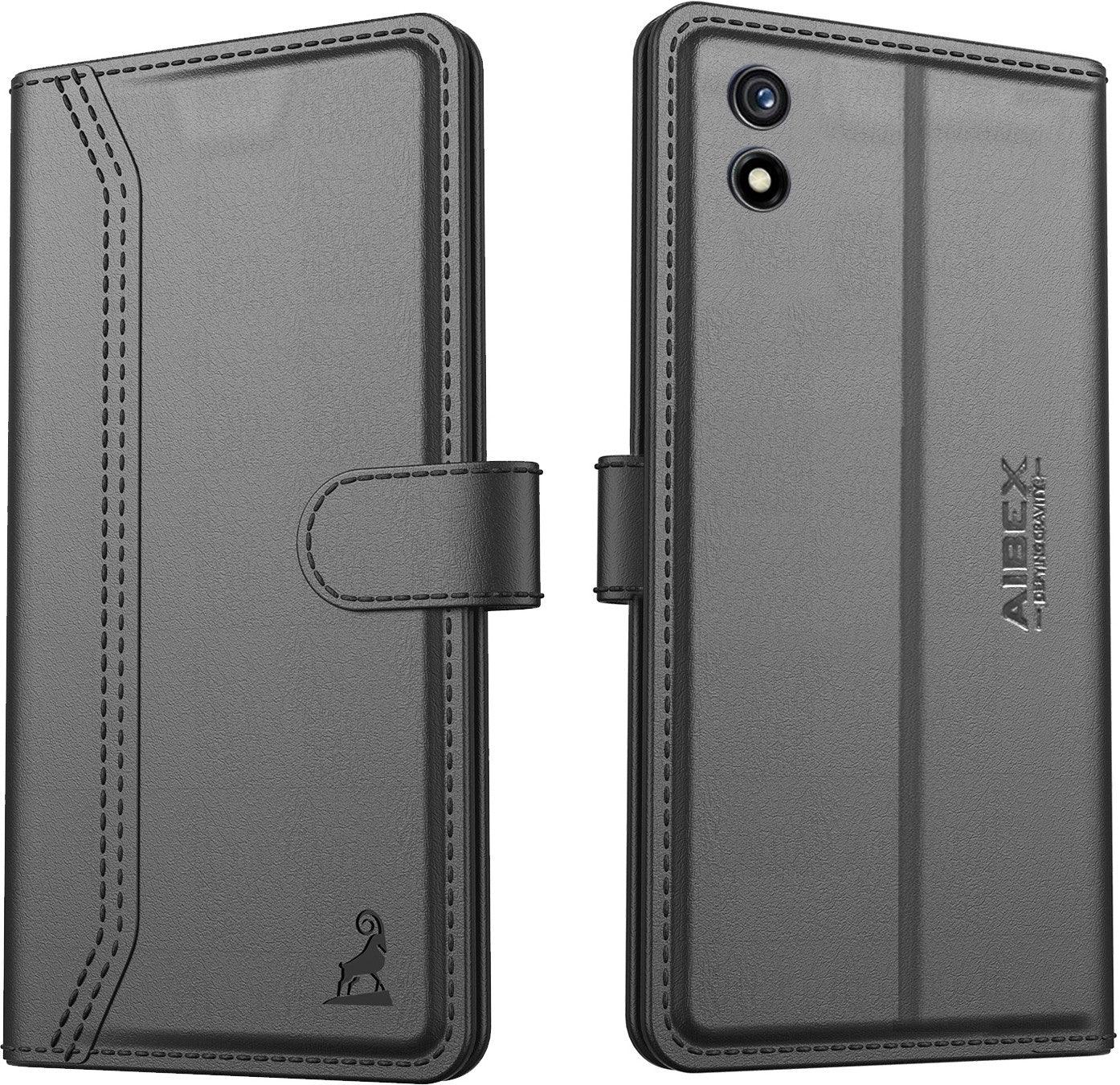 Xiaomi Redmi 9A / Redmi 9i / 9A Sport Aibex PU Leather Flip Cover Foldable Stand & Pocket Magnetic Closure - Aibex