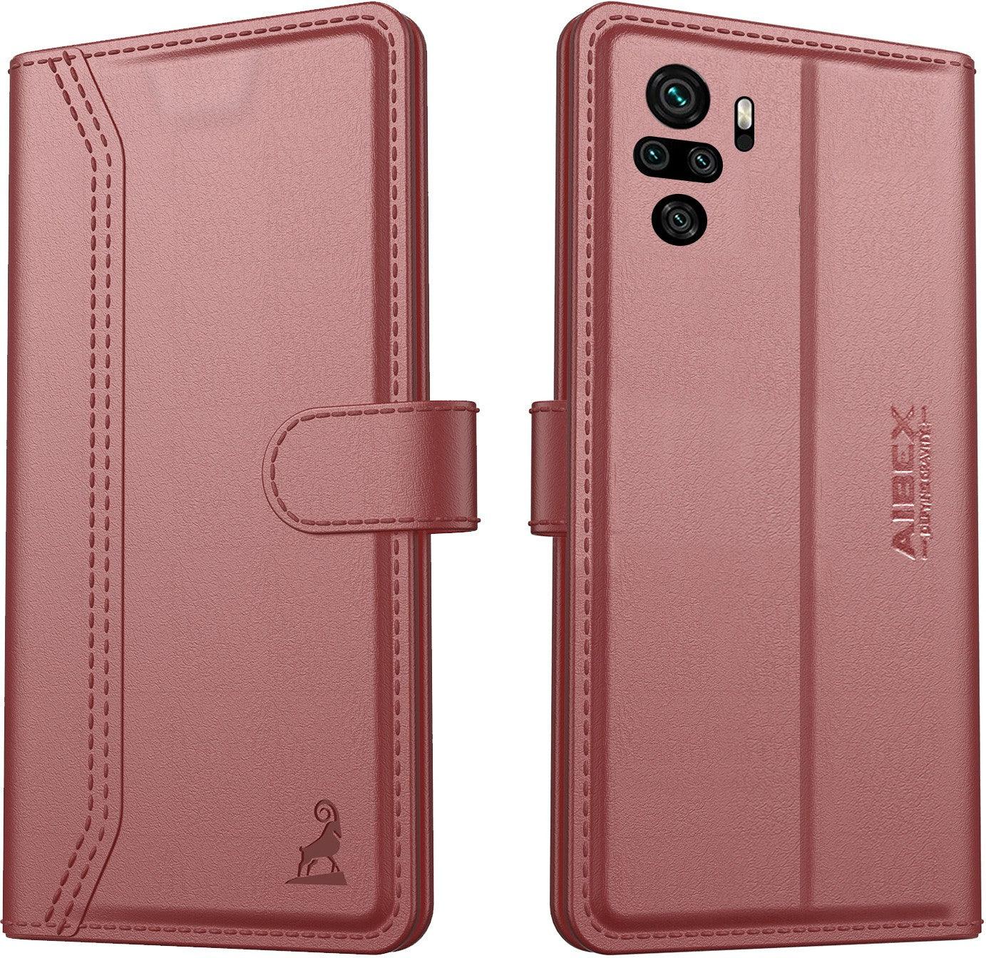 Xiaomi Redmi Note 10 Aibex PU Leather Flip Cover Foldable Stand & Pocket Magnetic Closure - Aibex