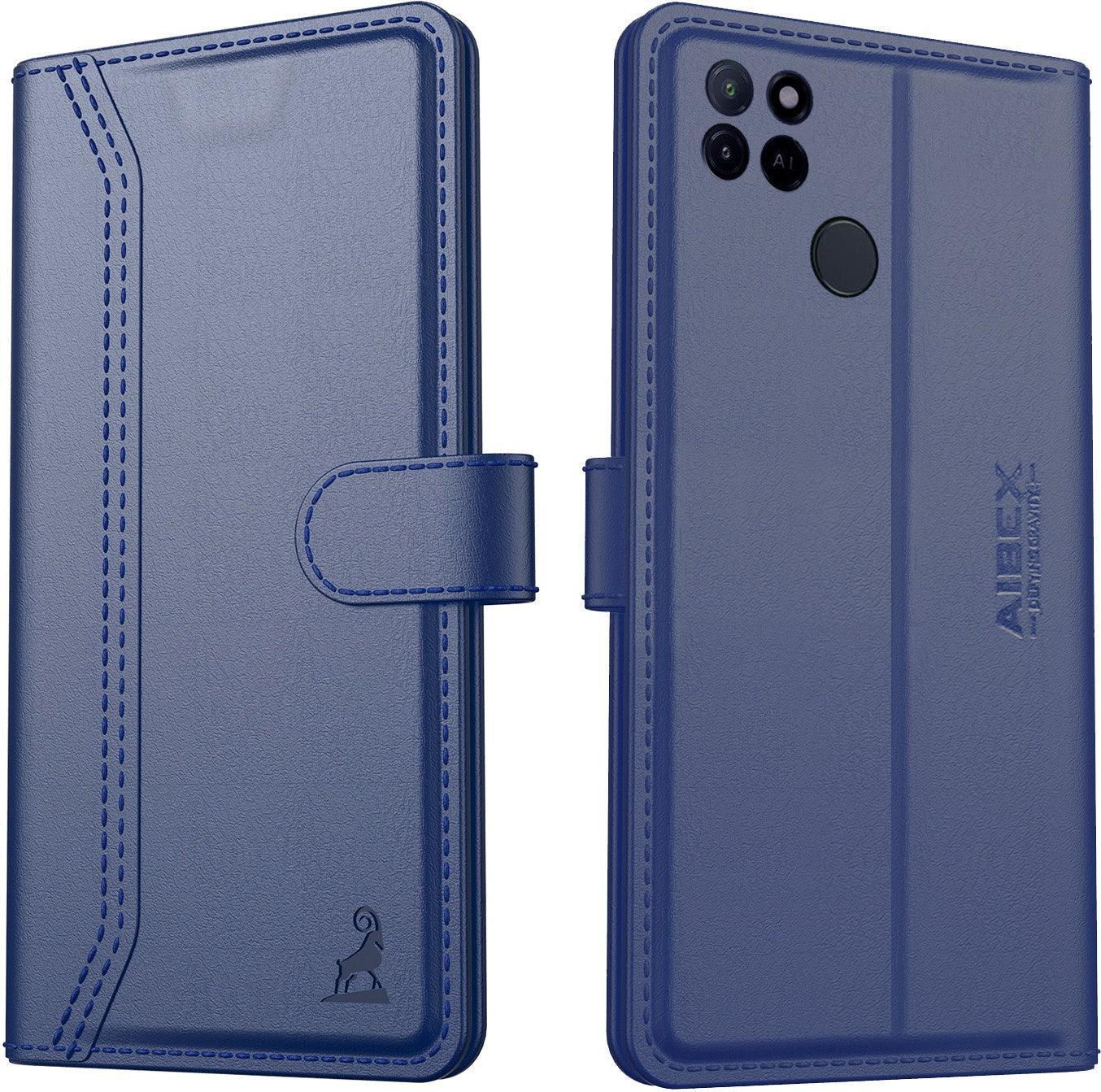 Realme C21 Aibex PU Leather Flip Cover Foldable Stand & Pocket Magnetic Closure - Aibex