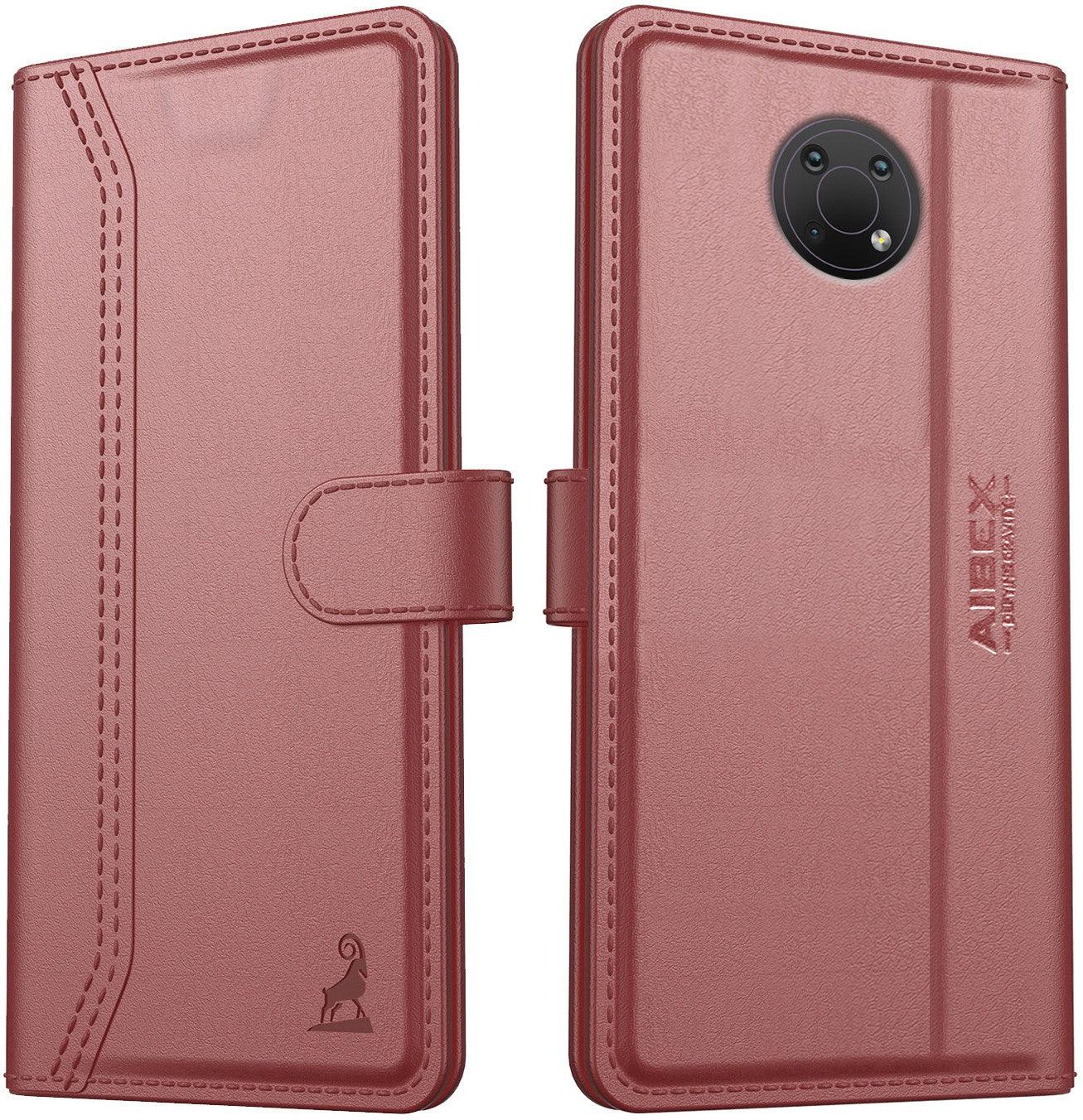 Nokia G10 Aibex PU Leather Flip Cover Foldable Stand & Pocket Magnetic Closure - Aibex
