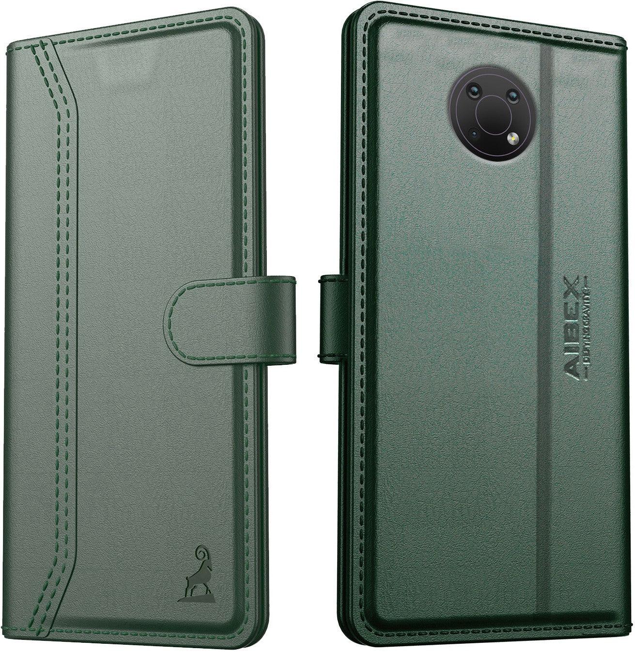 Nokia G10 Aibex PU Leather Flip Cover Foldable Stand & Pocket Magnetic Closure - Aibex