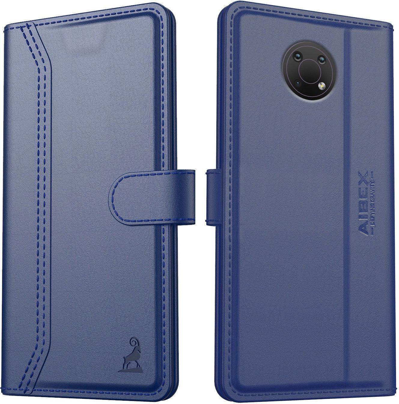Nokia G10 Aibex PU Leather Flip Cover Foldable Stand & Pocket Magnetic Closure - Aibex