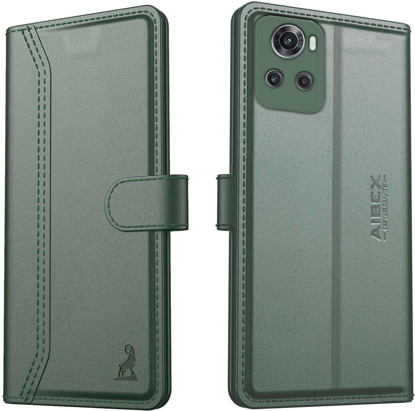 OnePlus 10R 5G Aibex PU Leather Flip Cover Foldable Stand & Pocket Magnetic Closure - Aibex