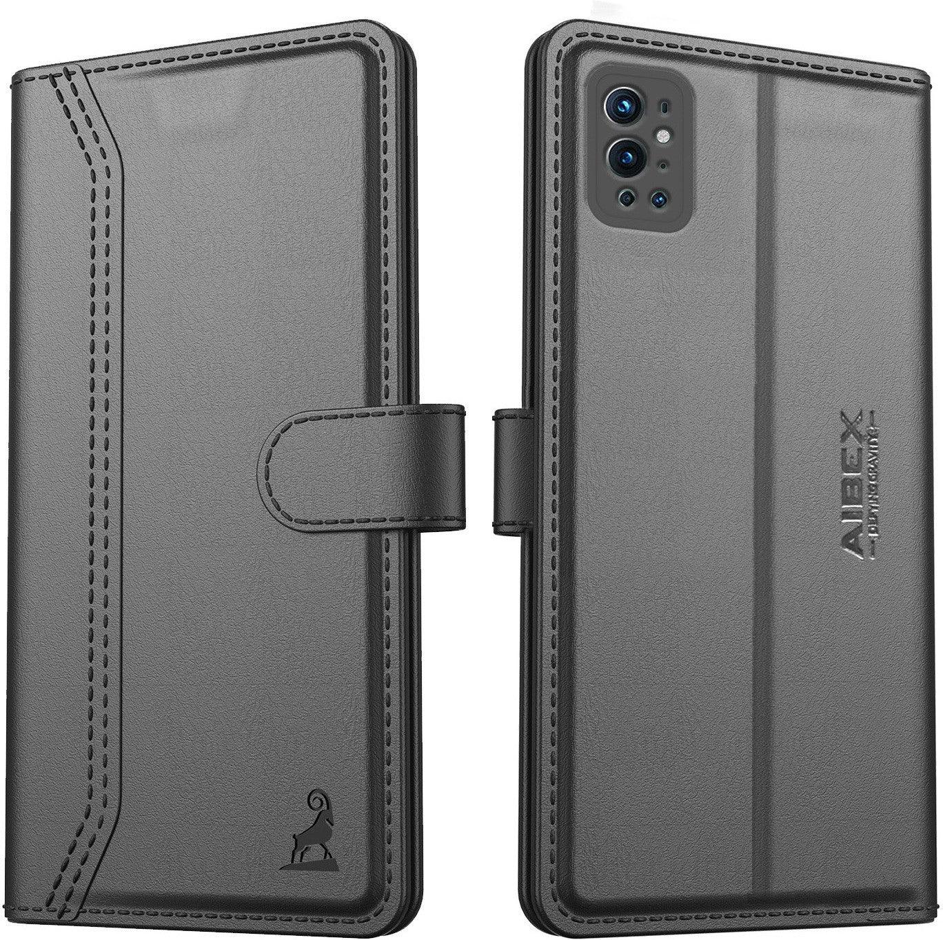 OnePlus 9 Pro Aibex PU Leather Flip Cover Foldable Stand & Pocket Magnetic Closure - Aibex