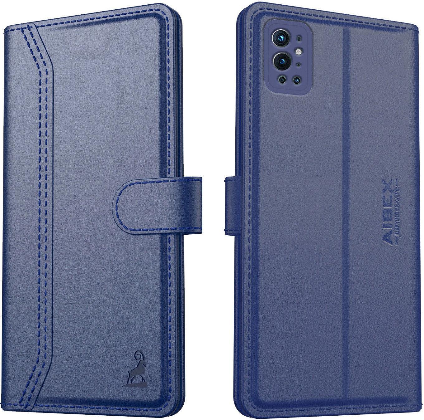 OnePlus 9 Pro Aibex PU Leather Flip Cover Foldable Stand & Pocket Magnetic Closure - Aibex
