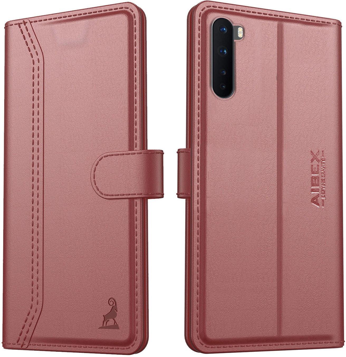 OnePlus Nord Aibex PU Leather Flip Cover Foldable Stand & Pocket Magnetic Closure - Aibex