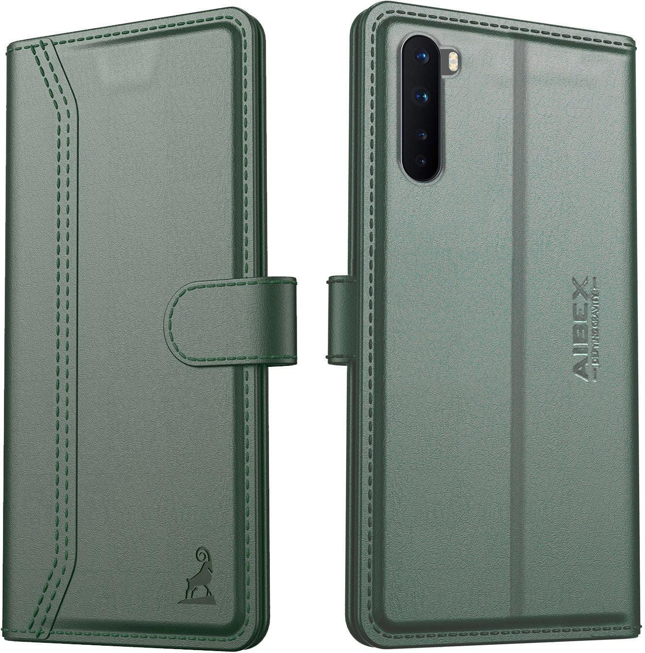 OnePlus Nord Aibex PU Leather Flip Cover Foldable Stand & Pocket Magnetic Closure - Aibex