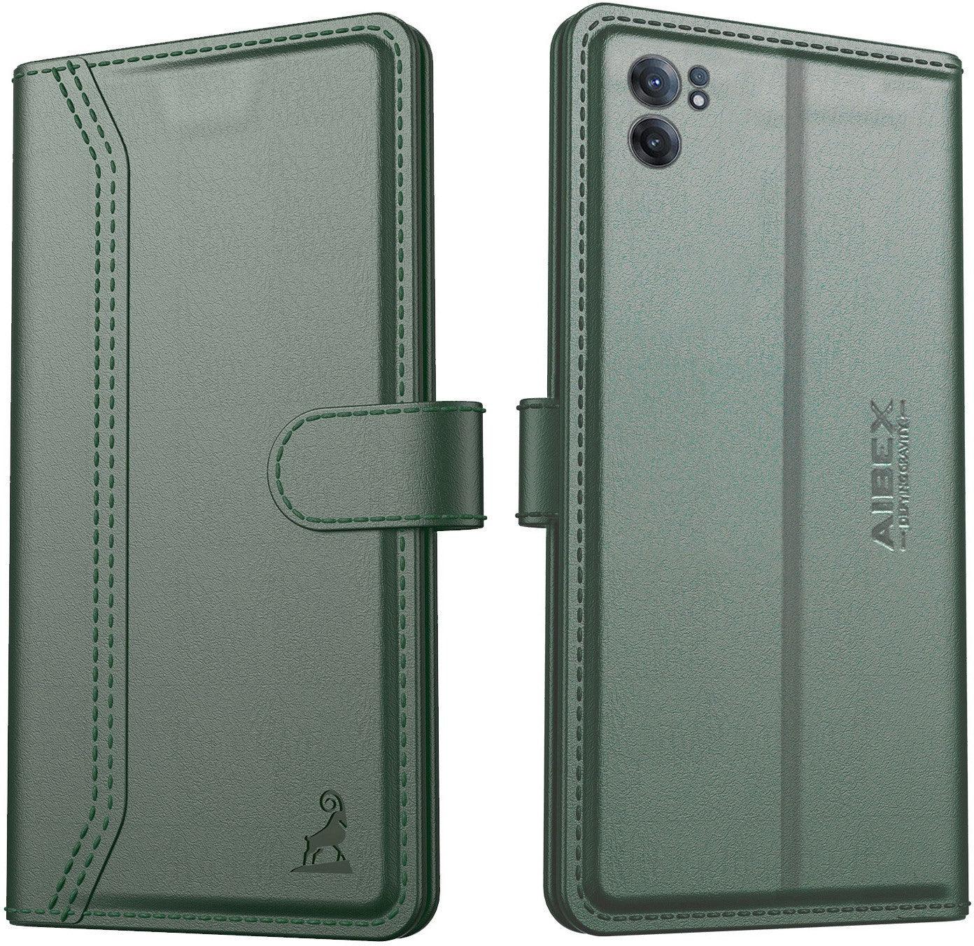 OnePlus Nord CE 2 5G Aibex PU Leather Flip Cover Foldable Stand & Pocket Magnetic Closure - Aibex