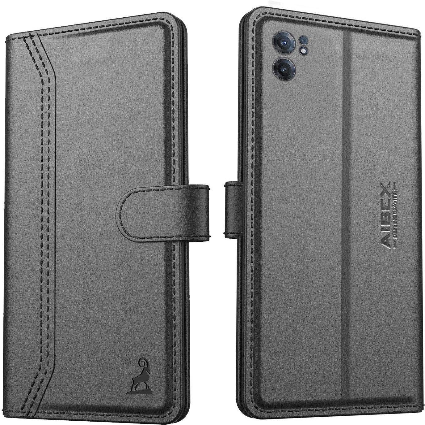 OnePlus Nord CE 2 5G Aibex PU Leather Flip Cover Foldable Stand & Pocket Magnetic Closure - Aibex