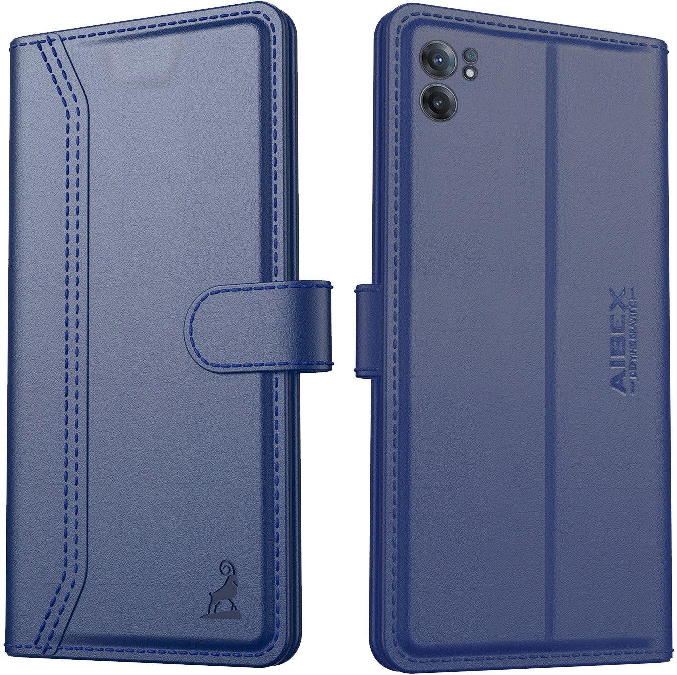 OnePlus Nord CE 2 5G Aibex PU Leather Flip Cover Foldable Stand & Pocket Magnetic Closure - Aibex