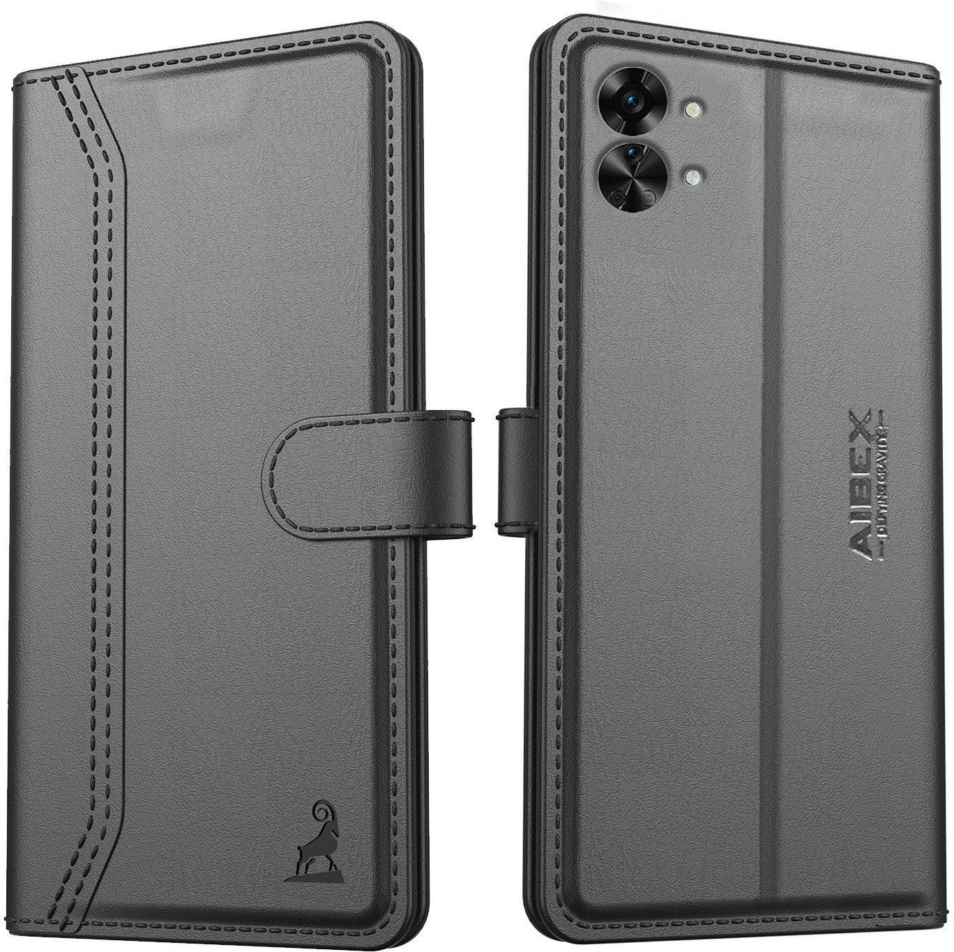 OnePlus Nord 2T 5G Aibex PU Leather Flip Cover Foldable Stand & Pocket Magnetic Closure - Aibex