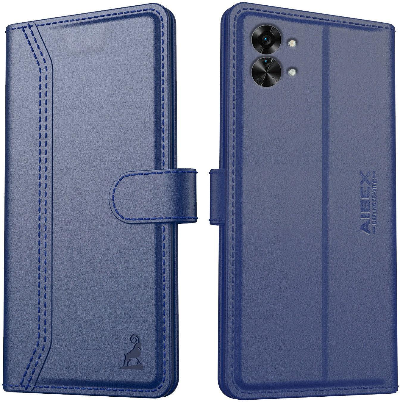 OnePlus Nord 2T 5G Aibex PU Leather Flip Cover Foldable Stand & Pocket Magnetic Closure - Aibex