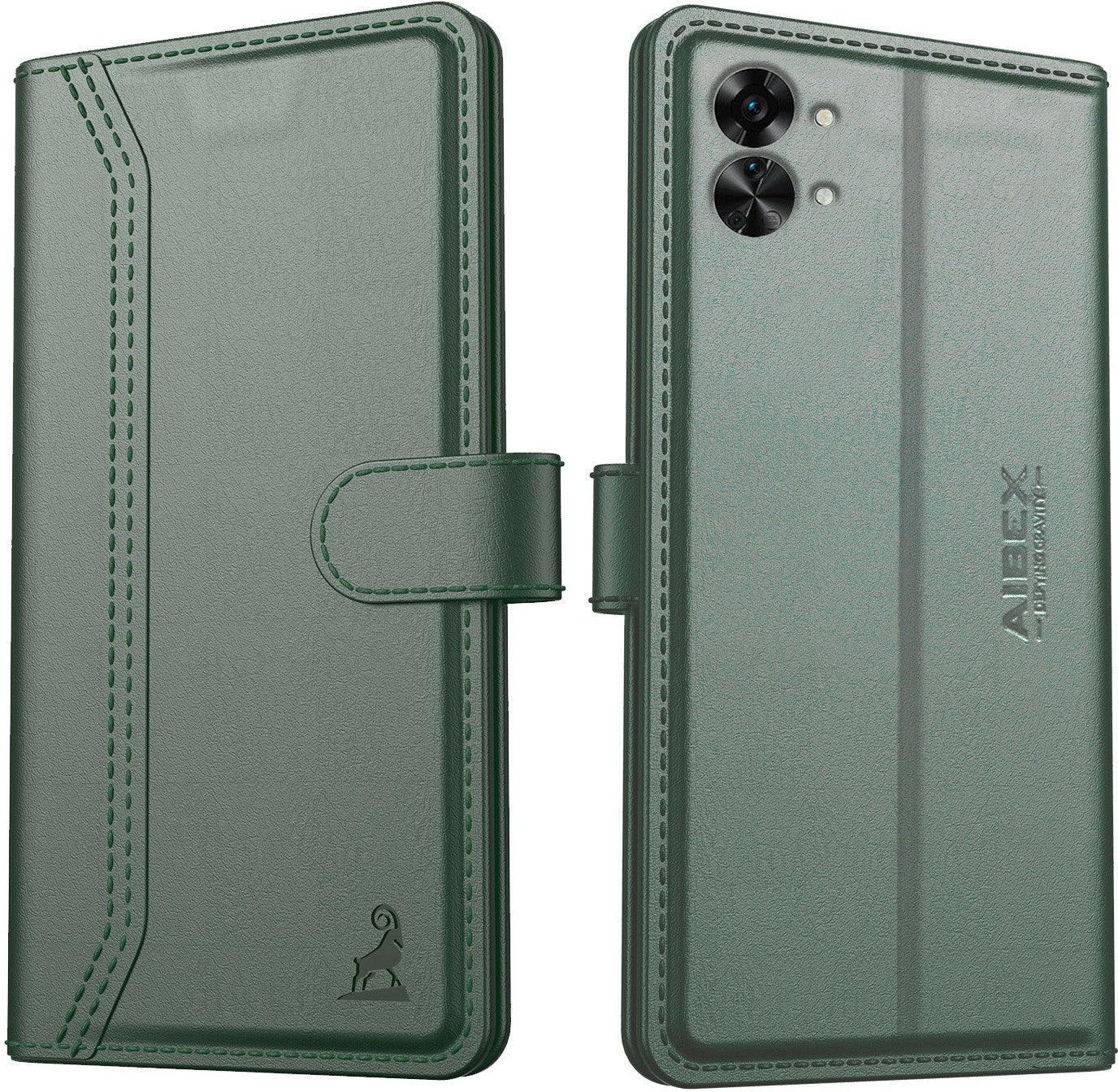 OnePlus Nord 2T 5G Aibex PU Leather Flip Cover Foldable Stand & Pocket Magnetic Closure - Aibex