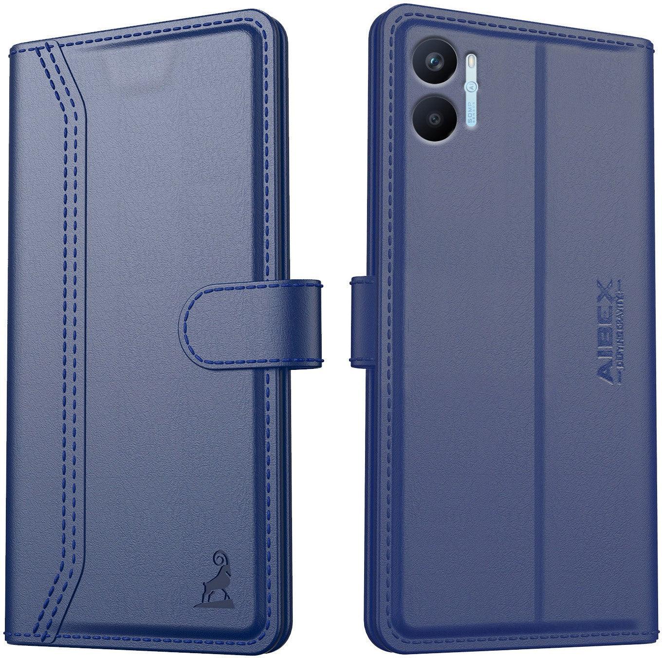 Oppo A96 Aibex PU Leather Flip Cover Foldable Stand & Pocket Magnetic Closure - Aibex