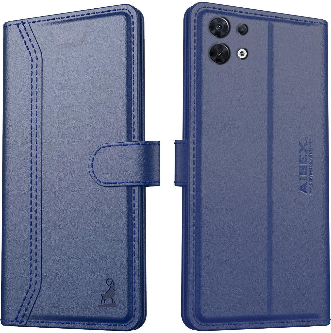 Oppo Reno 8 Pro 5G Aibex PU Leather Flip Cover Foldable Stand & Pocket Magnetic Closure - Aibex