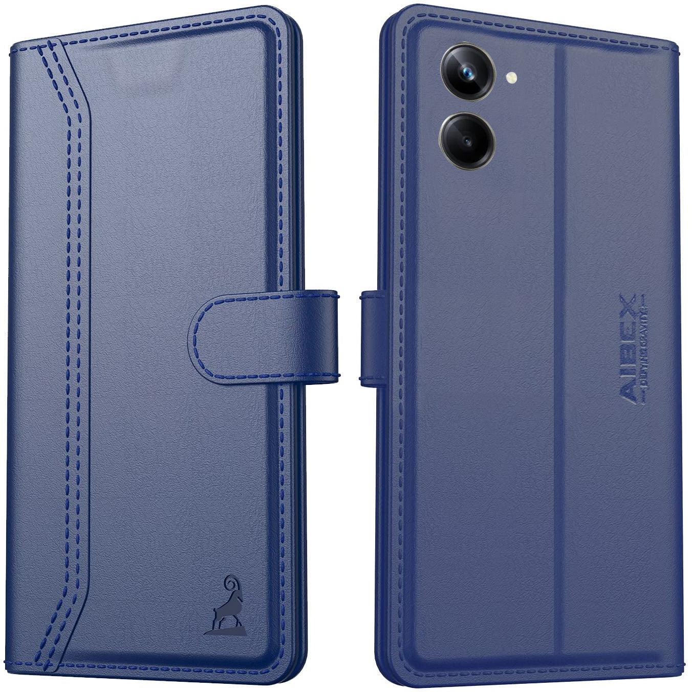 Realme 10 Pro 5G Aibex PU Leather Flip Cover Foldable Stand & Pocket Magnetic Closure - Aibex