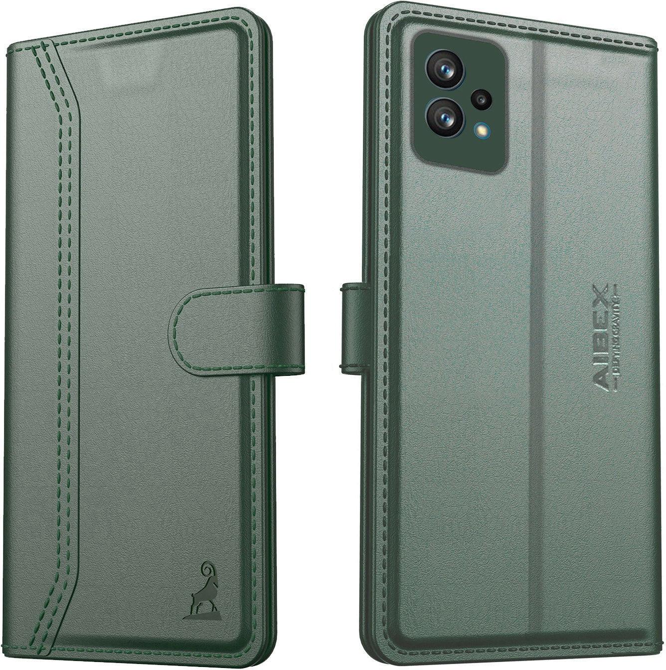 Realme 9 Pro 5G Aibex PU Leather Flip Cover Foldable Stand & Pocket Magnetic Closure - Aibex