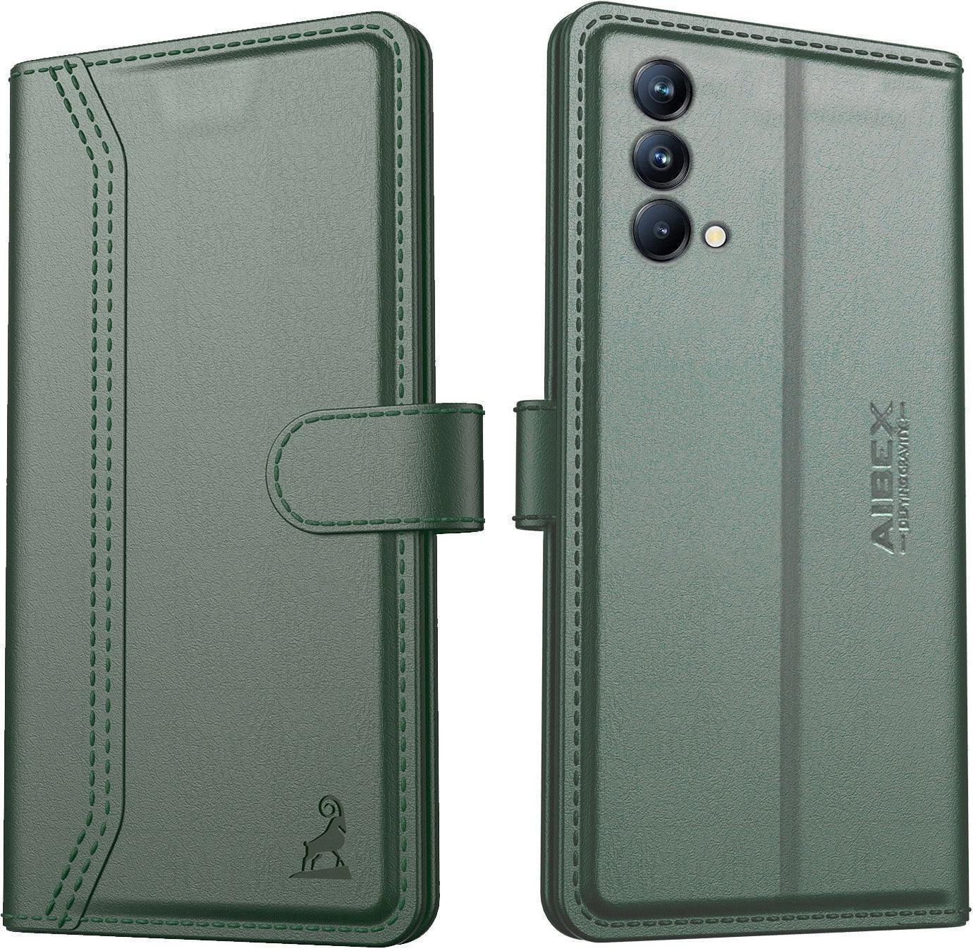 Realme GT Master Edition Aibex PU Leather Flip Cover Foldable Stand & Pocket Magnetic Closure - Aibex