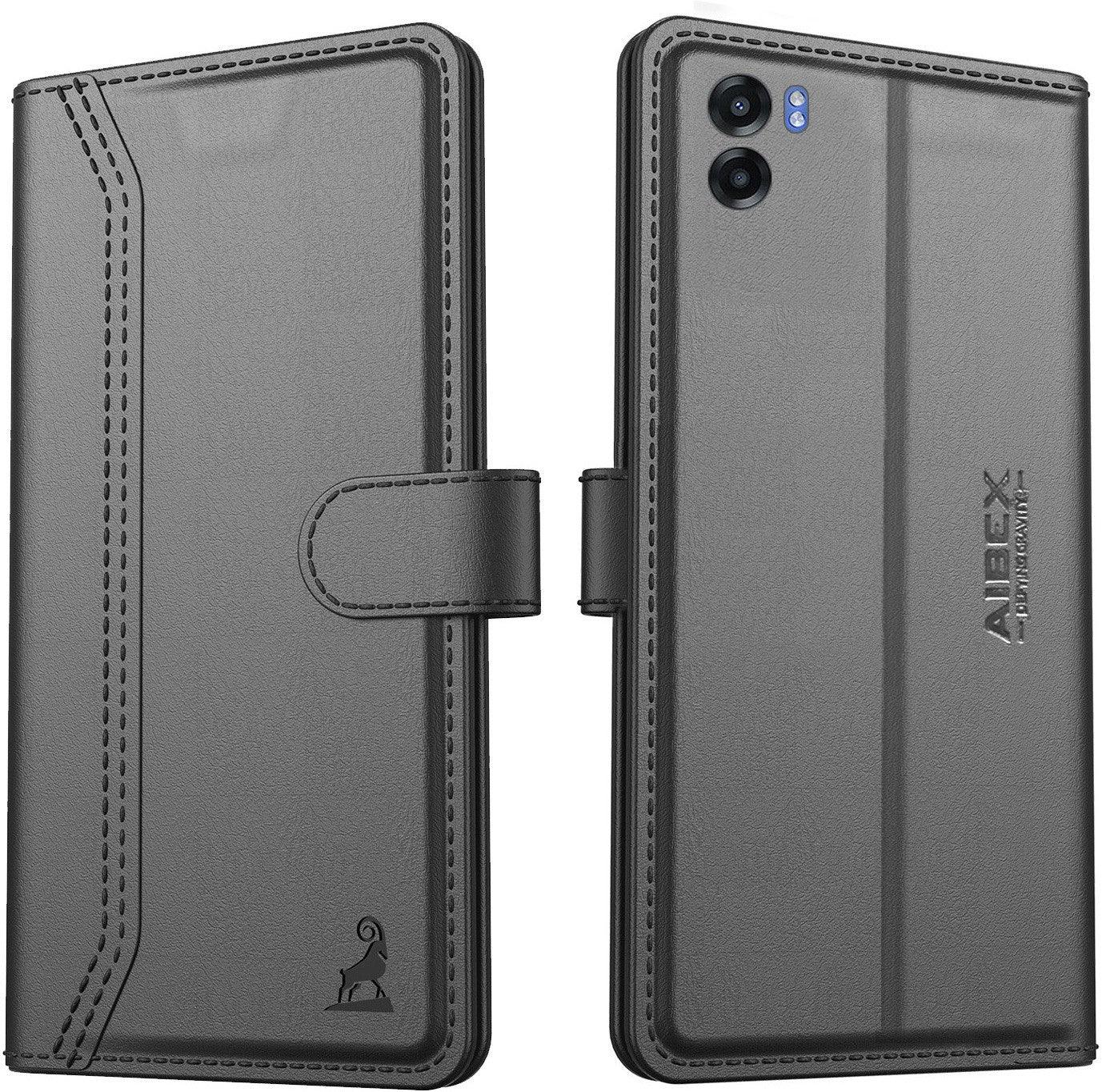 Realme Narzo 50 5G Aibex PU Leather Flip Cover Foldable Stand & Pocket Magnetic Closure - Aibex