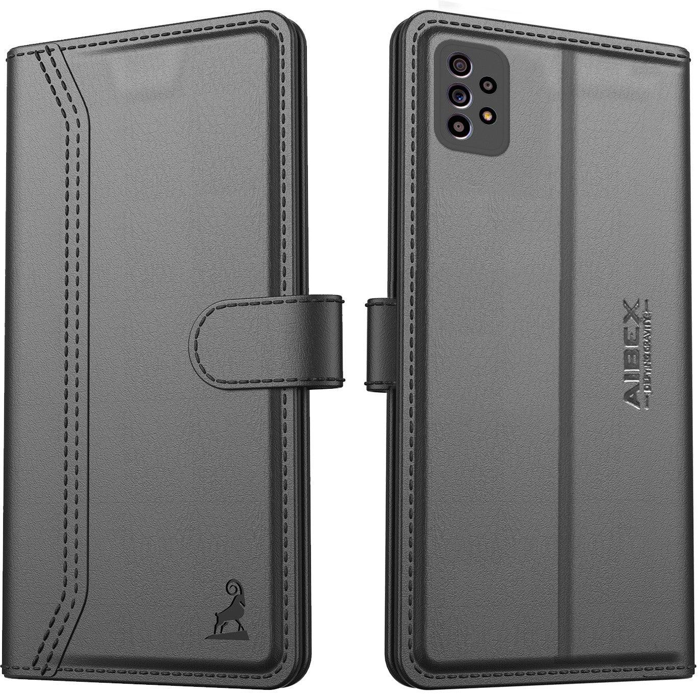 Samsung Galaxy A52 / A52s 5G Aibex PU Leather Flip Cover Foldable Stand & Pocket Magnetic Closure - Aibex