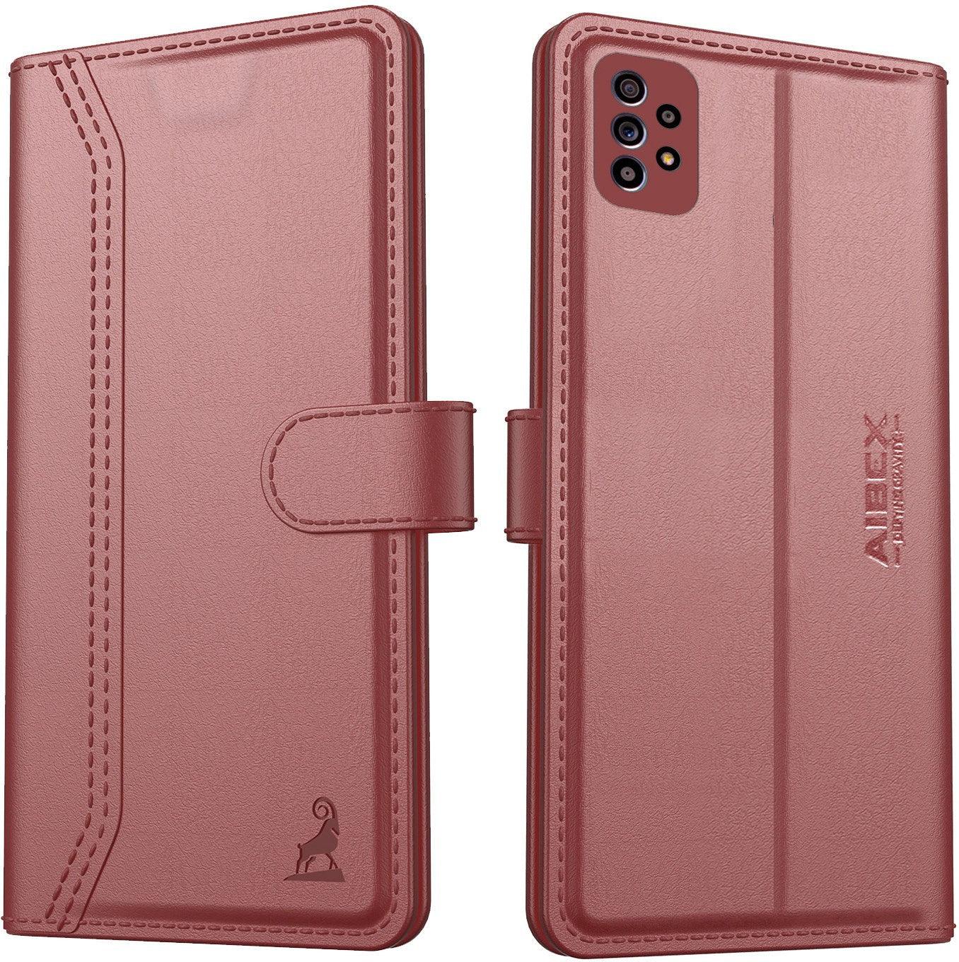 Samsung Galaxy A52 / A52s 5G Aibex PU Leather Flip Cover Foldable Stand & Pocket Magnetic Closure - Aibex