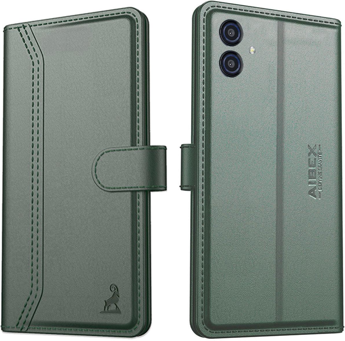 Samsung Galaxy M04 / A04 / F04 / A04e Aibex PU Leather Flip Cover Foldable Stand & Pocket Magnetic Closure - Aibex