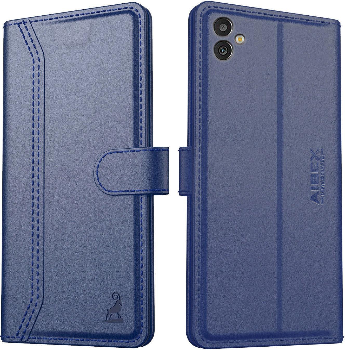 Samsung Galaxy M13 5G Aibex PU Leather Flip Cover Foldable Stand & Pocket Magnetic Closure - Aibex