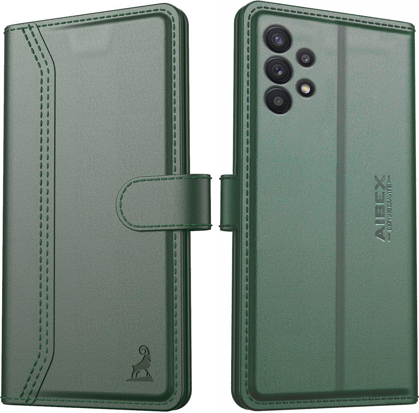 Samsung Galaxy M32 5G / A13 4G Aibex PU Leather Flip Cover Foldable Stand & Pocket Magnetic Closure - Aibex