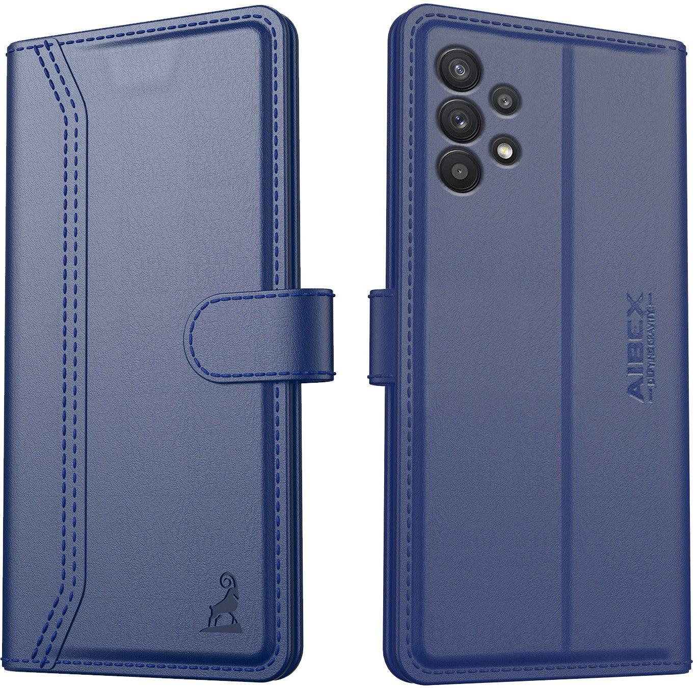 Samsung Galaxy M32 5G / A13 4G Aibex PU Leather Flip Cover Foldable Stand & Pocket Magnetic Closure - Aibex